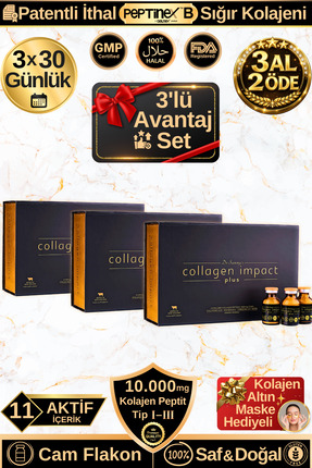 Dr.Sammy's Collagen Impact Plus Premium 3'lü Avantaj Set Tip 1-3 Hidrolize To...