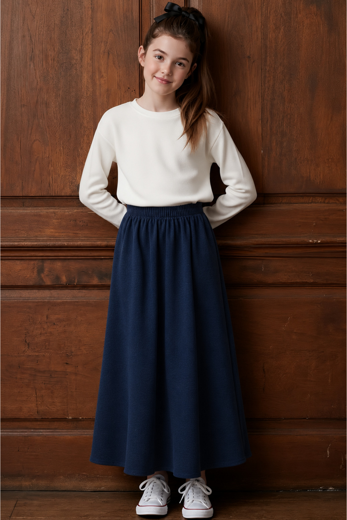 Modest Long Girl Seasonal Skirt