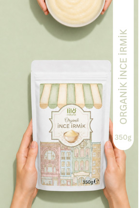 Lilo Natural Organik İnce İrmik 350 g – Kilitli Ambalaj, Bebek Ek Gıdasına Uy...