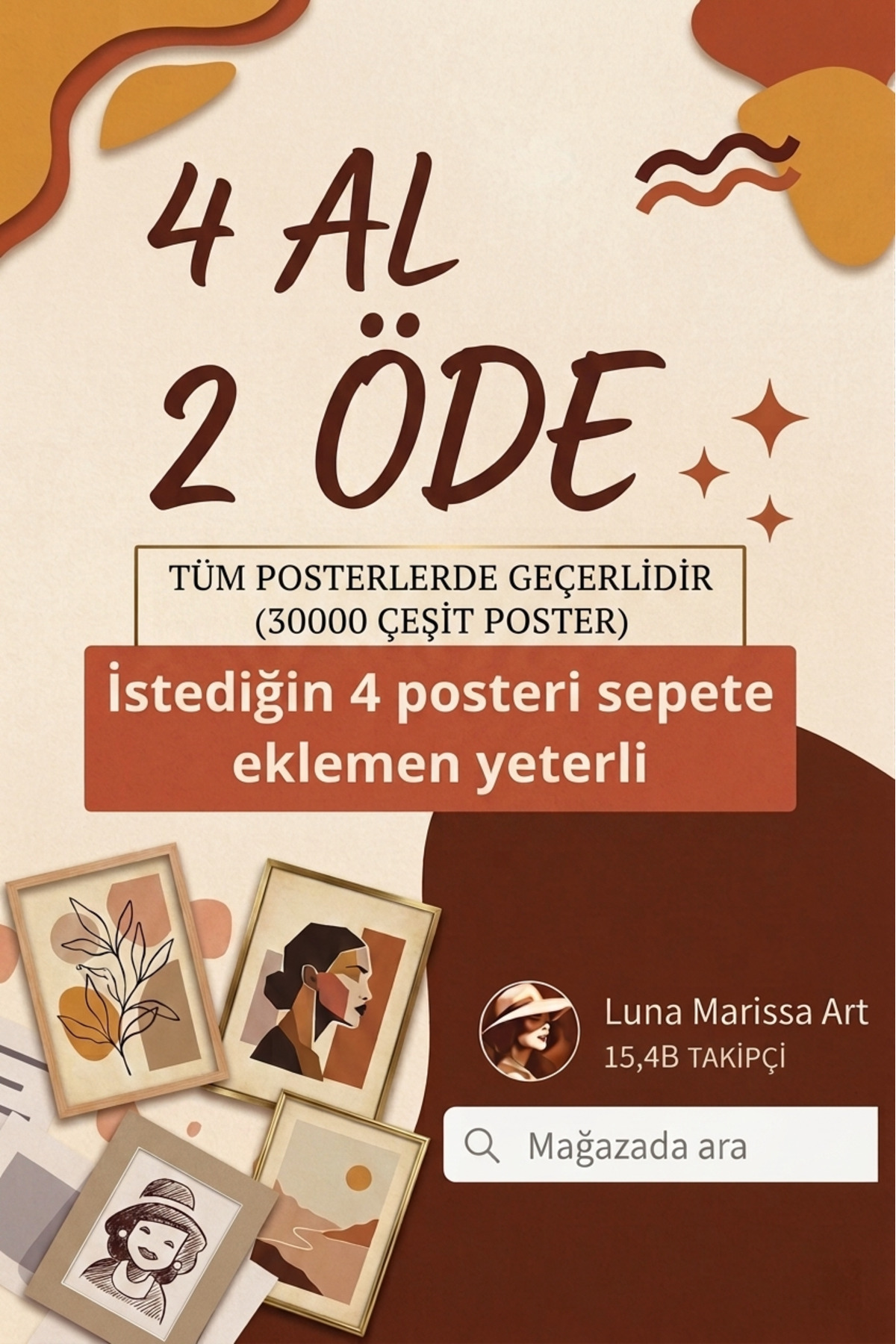 Luna Marissa Mauro Icardi Poster Çerçevesiz Duvar Posteri - Fiyatı