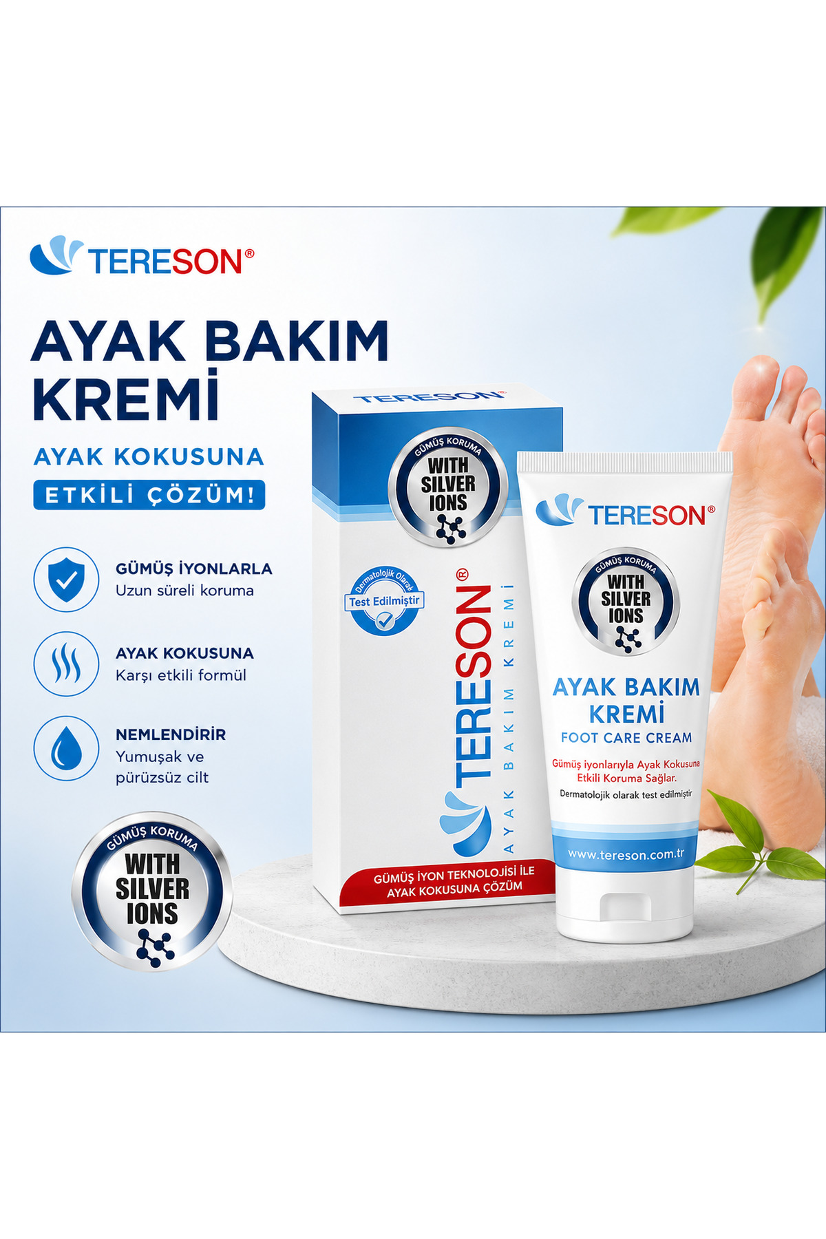Koku Karşıtı Ayak Bakım Kremi 50 Ml (gümüş Iyon Korumalı ) — TRS567890 — تصویر 2 از 2