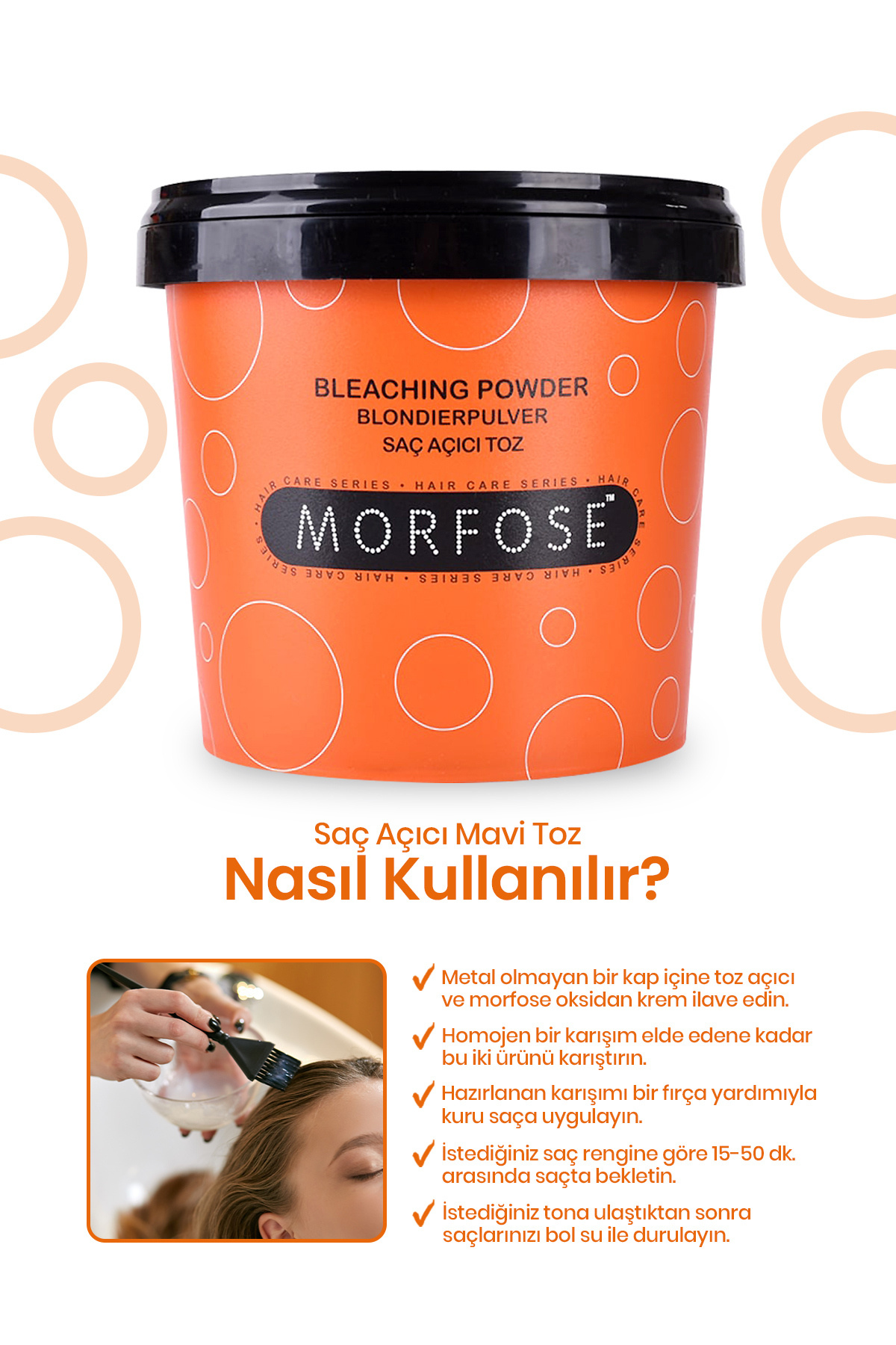 Mavi Toz Saç Açıcı Oryal 1000 gr 30 Volume Oksidan 1000 ml — 1100002013-1 — تصویر 4 از 5