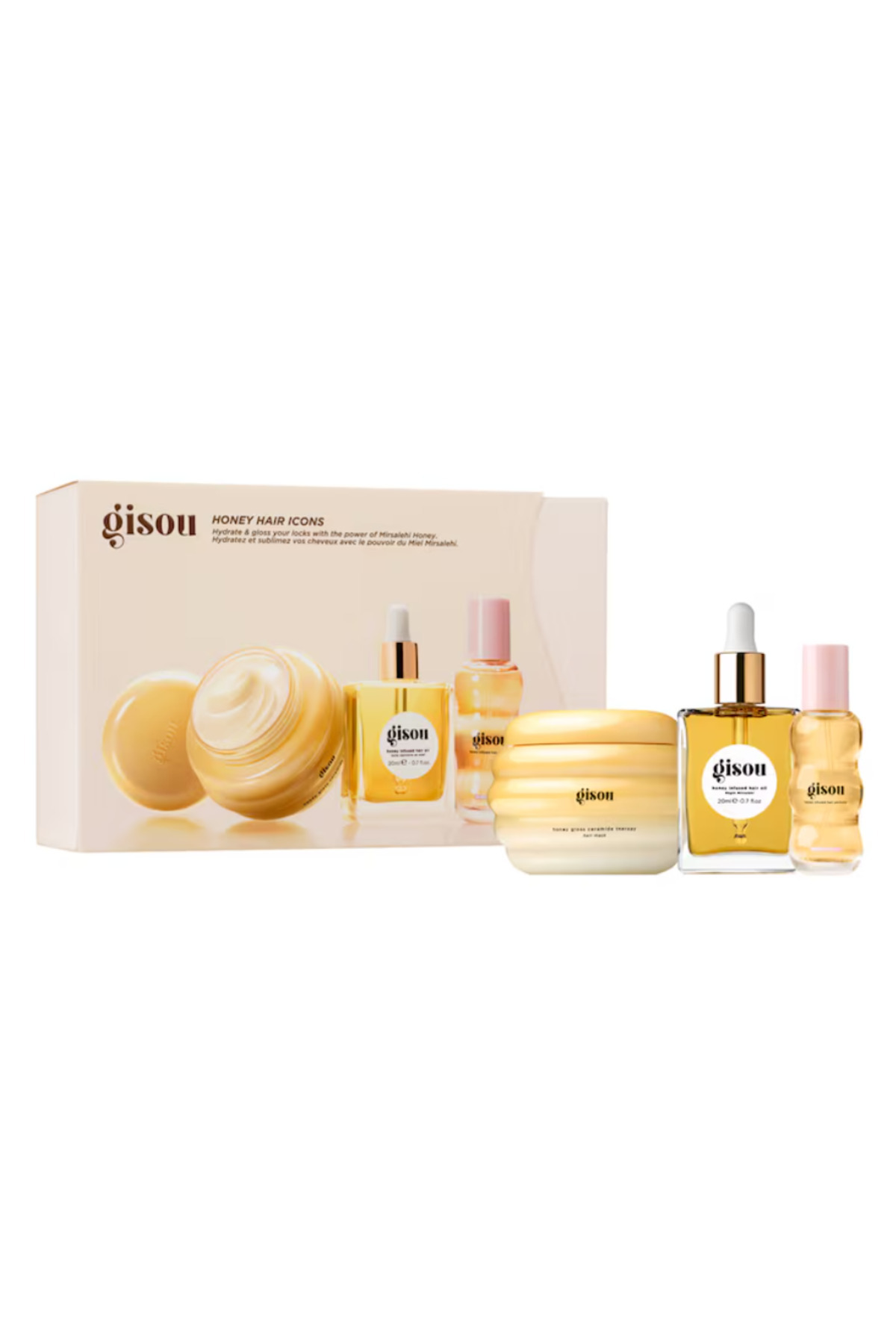 gisou On-The-Go Honey Hair Trio - Bal özlü saç bakım seti - Fiyatı