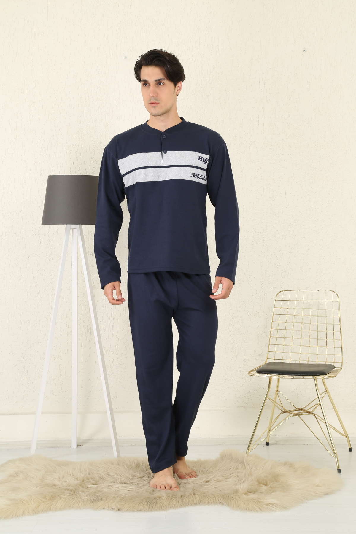 Rimoli %100 Pamuklu Süprem Erkek Büyük Beden Pijama Takımı 835 görsel 6