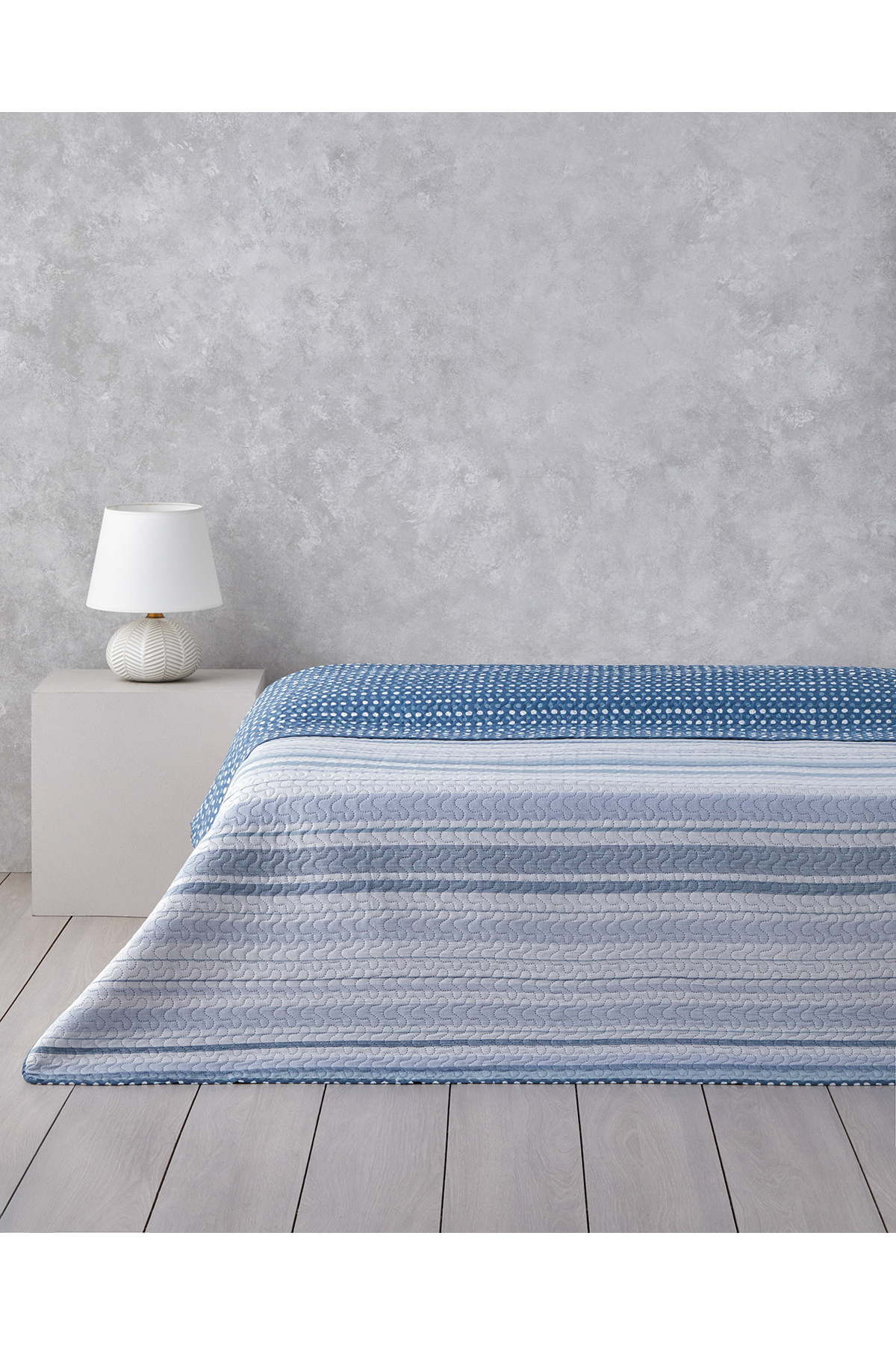 Contemporary Chic Çift Kişilik Çok Amaçlı Örtü 200x220 cm Lacivert