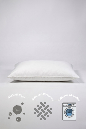 YONCA SLEEP Eco Boncuk Elyaf Yastık 50x70 cm Beyaz - 1 Adet