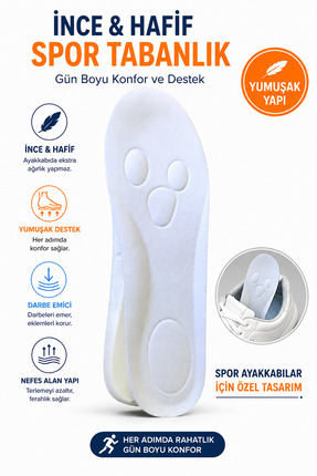 Bydev Taban by-1470 Konforlu Rahat Darbe Emici Ayakkabı Iç Taban