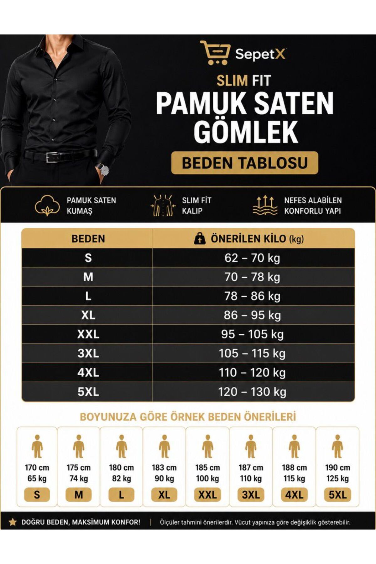 sepetx Erkek Premium Pamuk Saten Slim Fit Acı Kahve Gömlek | Modern ve Şık Tasarım görsel 4