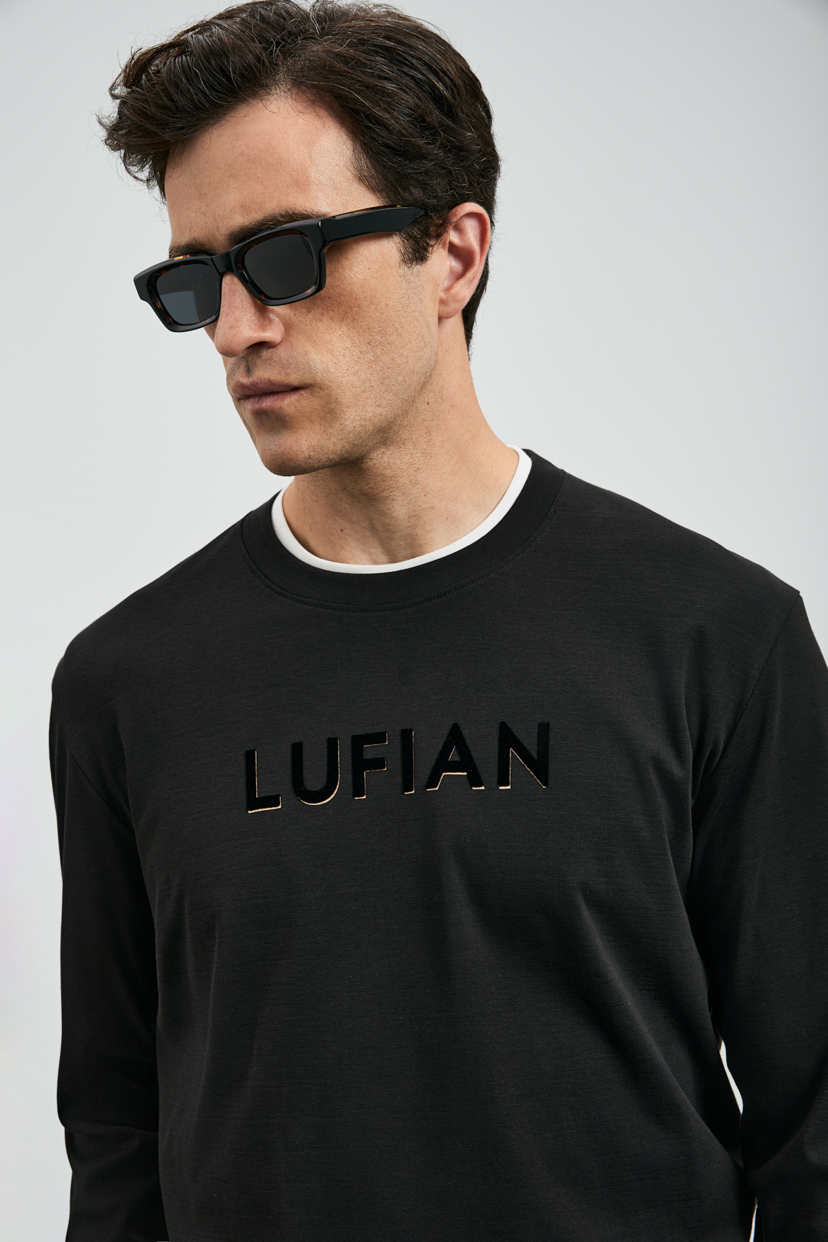 Lufian 112020057 Sara Erkek Sweatshirt SİYAH görsel 2