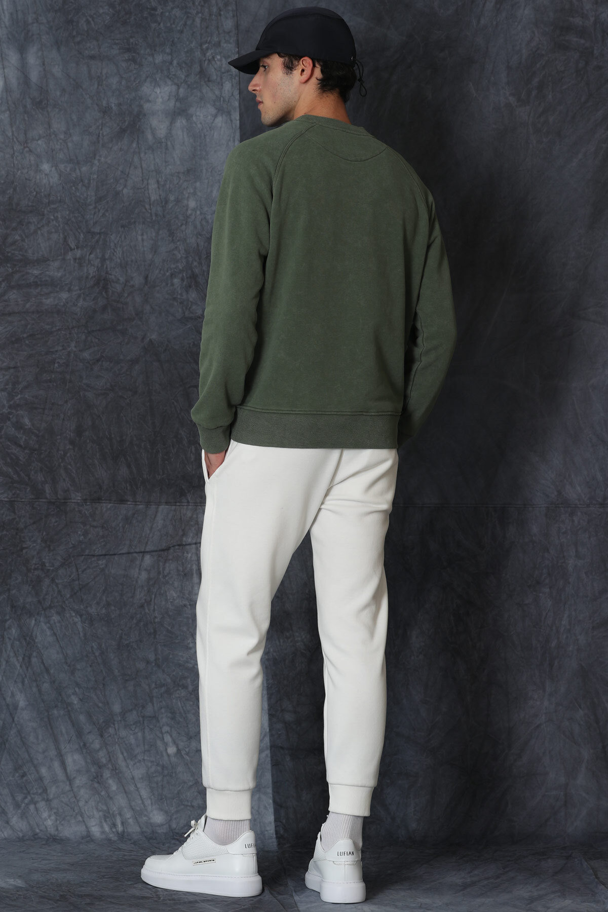 Lufian Owen Erkek Sweatshirt Yeşil görsel 5