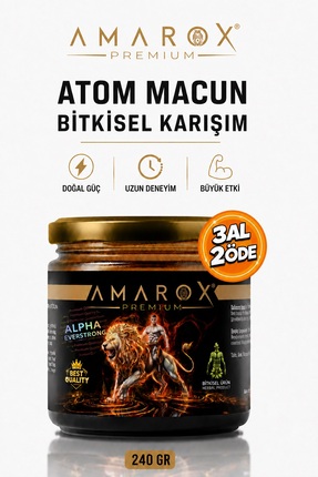 ALPHA EVERSTRONG Ginseng Atom Güç Amarox Premium Özel Karışımlı Bitkisel Macu...