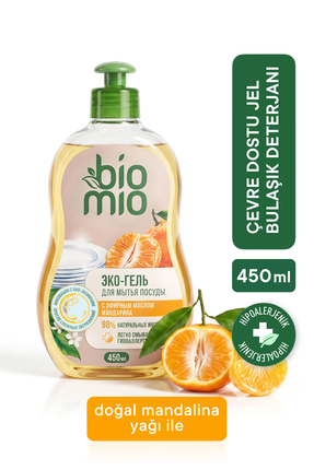 BioMio %98 Doğal İçerikli Hipoalerjenik Mandalina Özlü Çevre Dostu Bulaşık De...