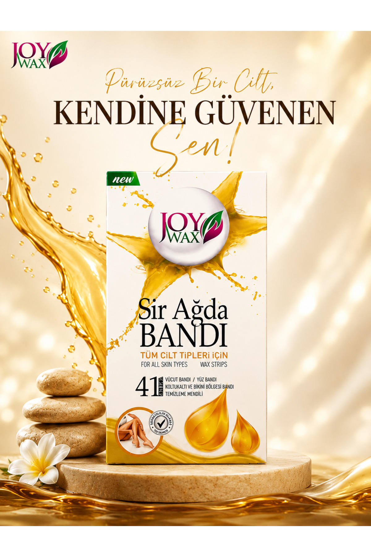 JOYWAX Joy Wax 41li Ağda Bandı Naturel Tüm Cilt — 0104