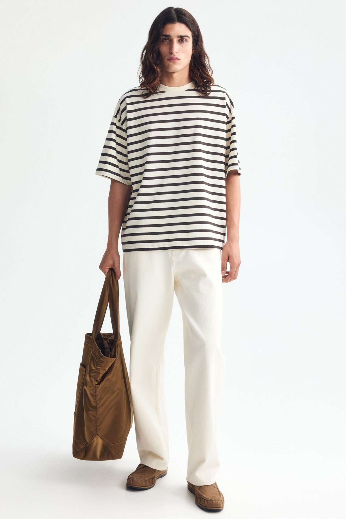 H&M Pamuklu Tişört Oversized Fit