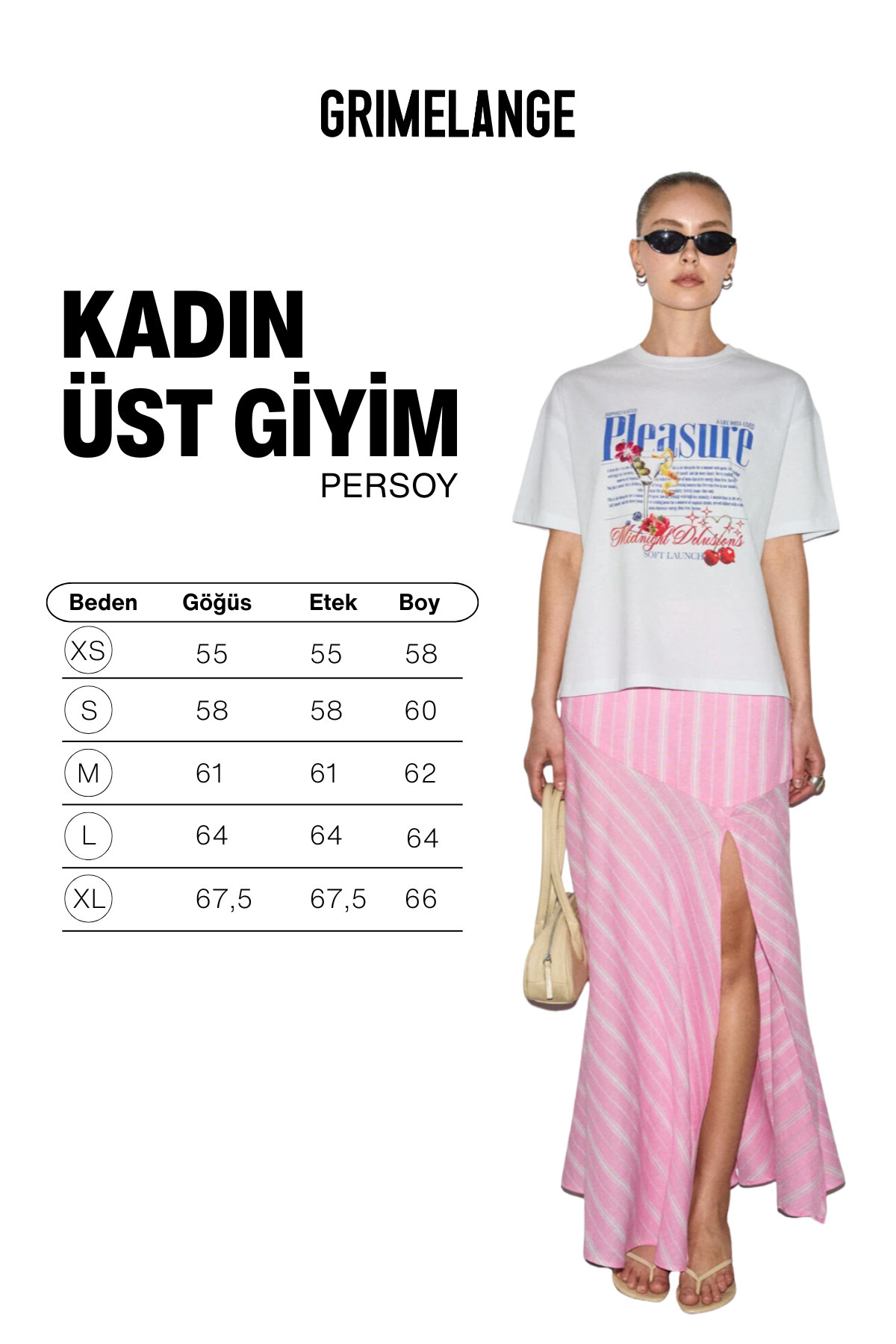 GRIMELANGE PERSOY Kadın Yumuşak Ve %100 Organik Pamuklu Baskı Detaylı Beyaz T-Shirt görsel 5