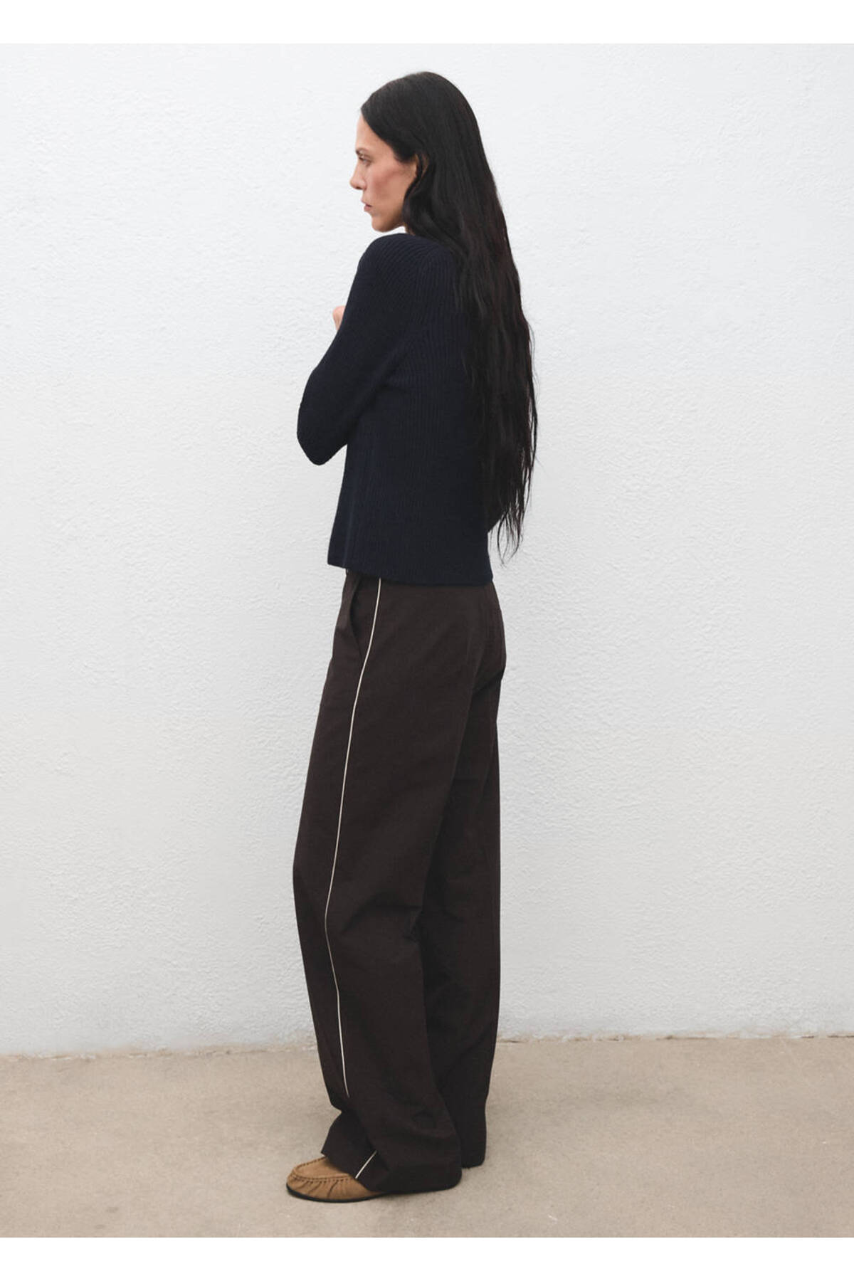 MANGO Woman Polo yaka düğmeli ribana kazak görsel 4