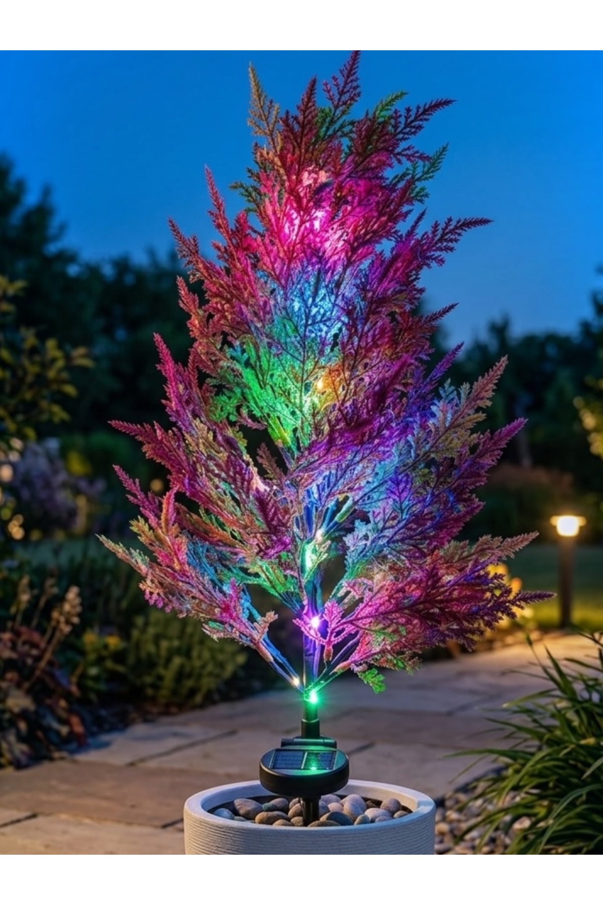 Solar Powered led Pine Tree Garden Lamp , Landscape Lighting, Waterproof, 80cm