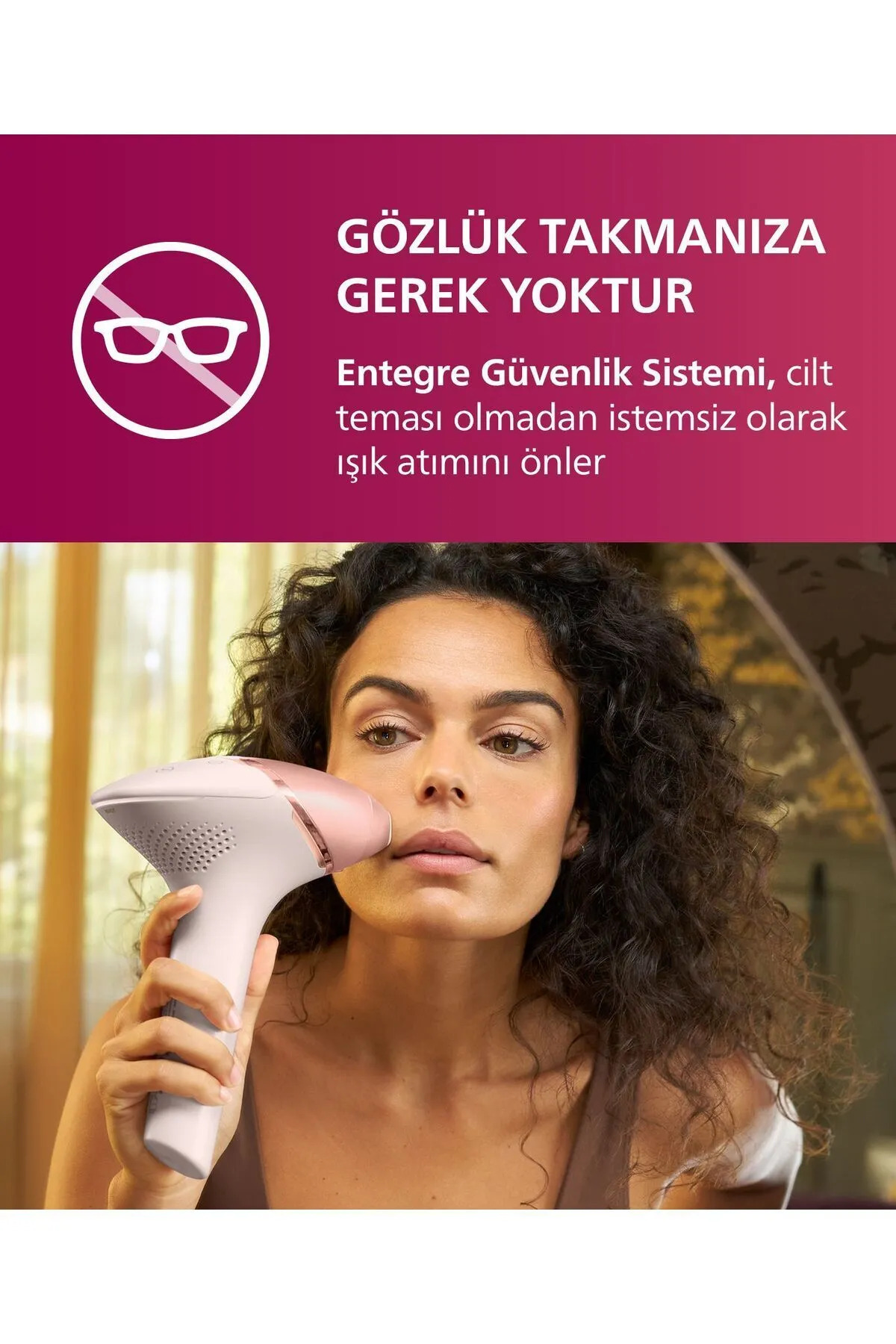 Premium Yüz & Vücut Epilasyon Cihazı - Cilt Tonu Sensörlü, Kablosuz Kullanım Kolaylığı — صورتی 209202928287 — تصویر 6 از 7