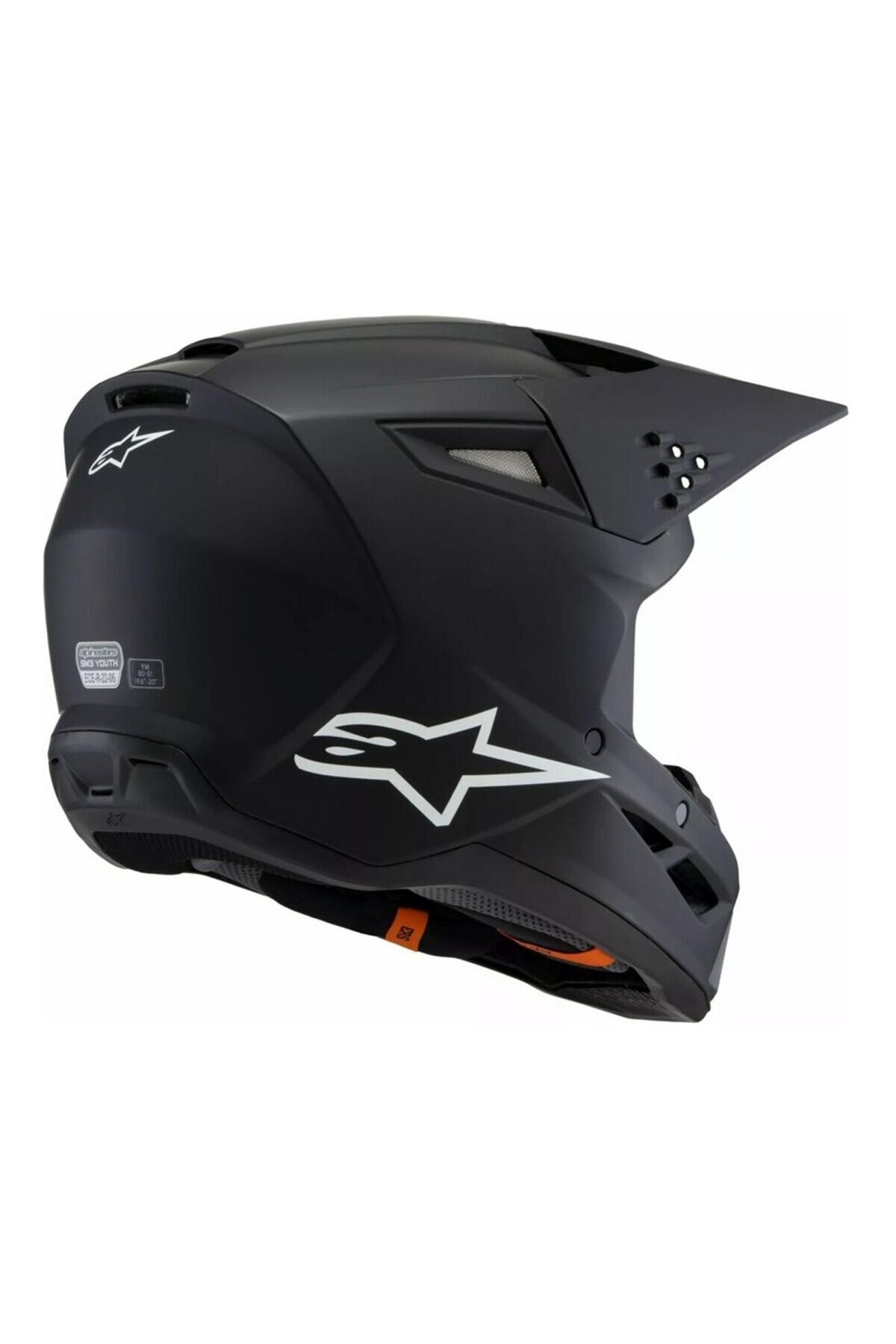 Resim Alpinestars SM3 Youth Off-Road Çocuk Genç Motosiklet Kaskı Mat Siyah 