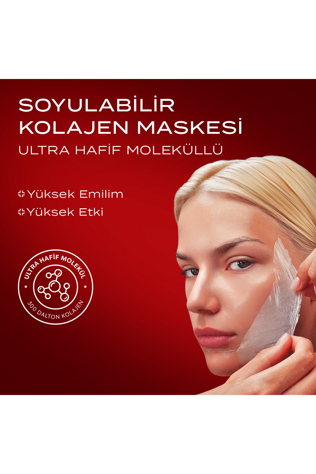 Collagen | Nemlendirici Gözenek Kırışıklık Karşıtı Kolajen Porselen Cam Cilt Soyulabilir Maske 70 ml — ACP0022 — تصویر 6 از 8