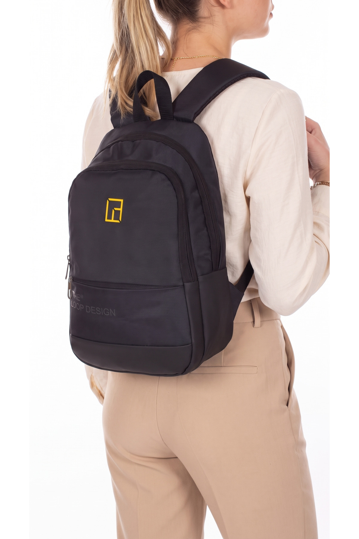 the loop design Unisex Mini Sırt Çantası, Çok Gözlü Günlük Sırt Çantası
