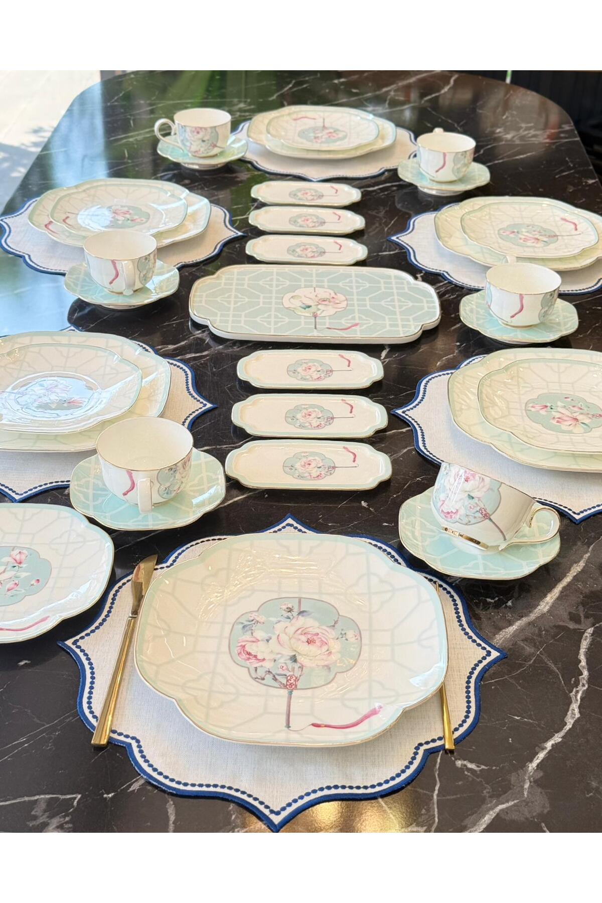 31-Piece Rosita Premium Porcelain Breakfast Set for 6