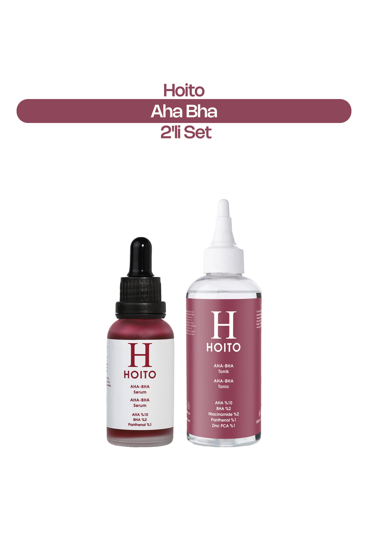 Hoito Aha Bha Tonik 200ml & Aha Bha Serum 30ml 2'li Set — H10007