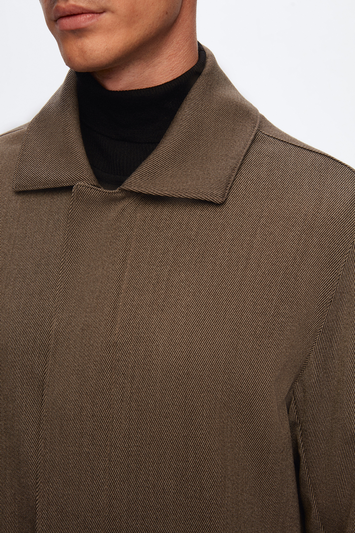 Damat Regular Fit Kahverengi Yün Karişimli Palto görsel 3