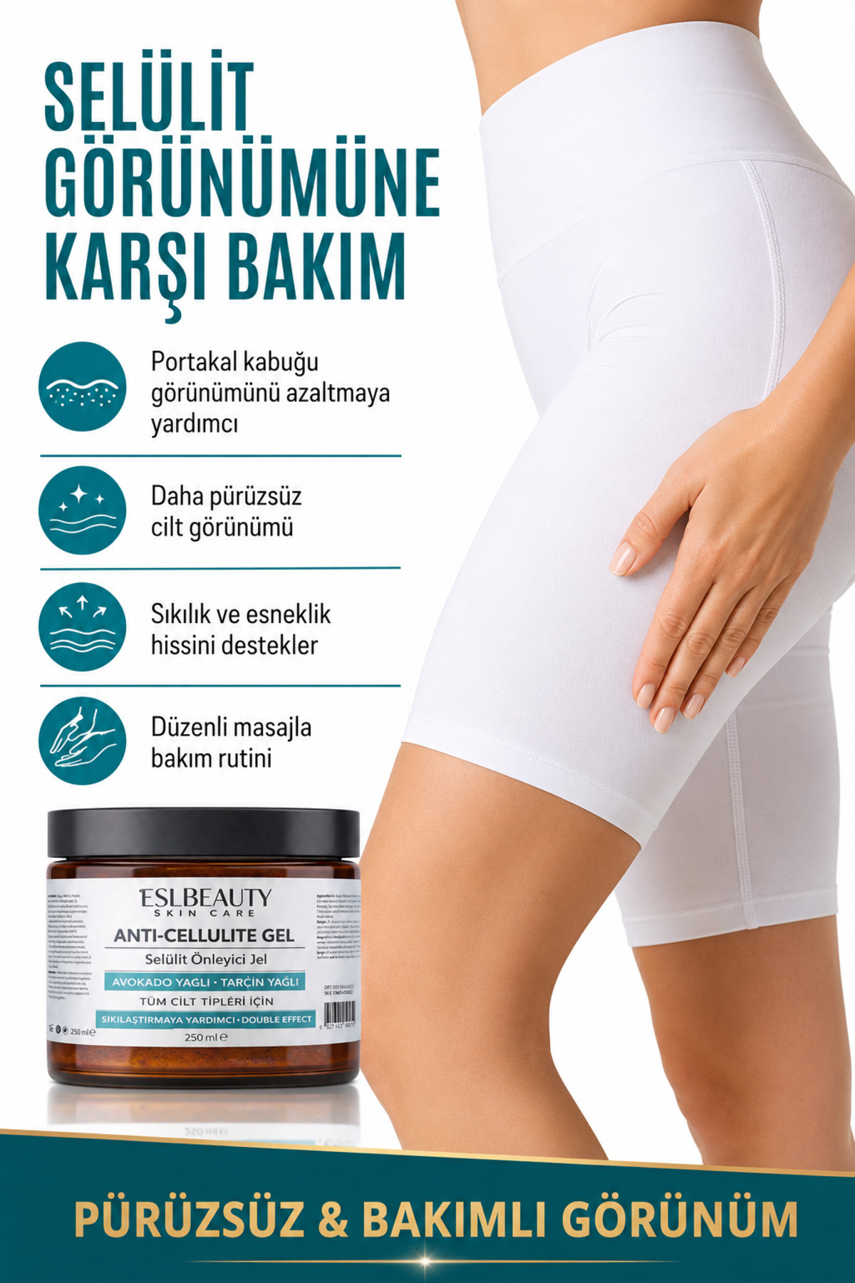 Sıkılaştırıcı Selülit Jeli 250 ml – Çatlak Karşıtı & Nemlendirici Bakım — 989858 — تصویر 5 از 8