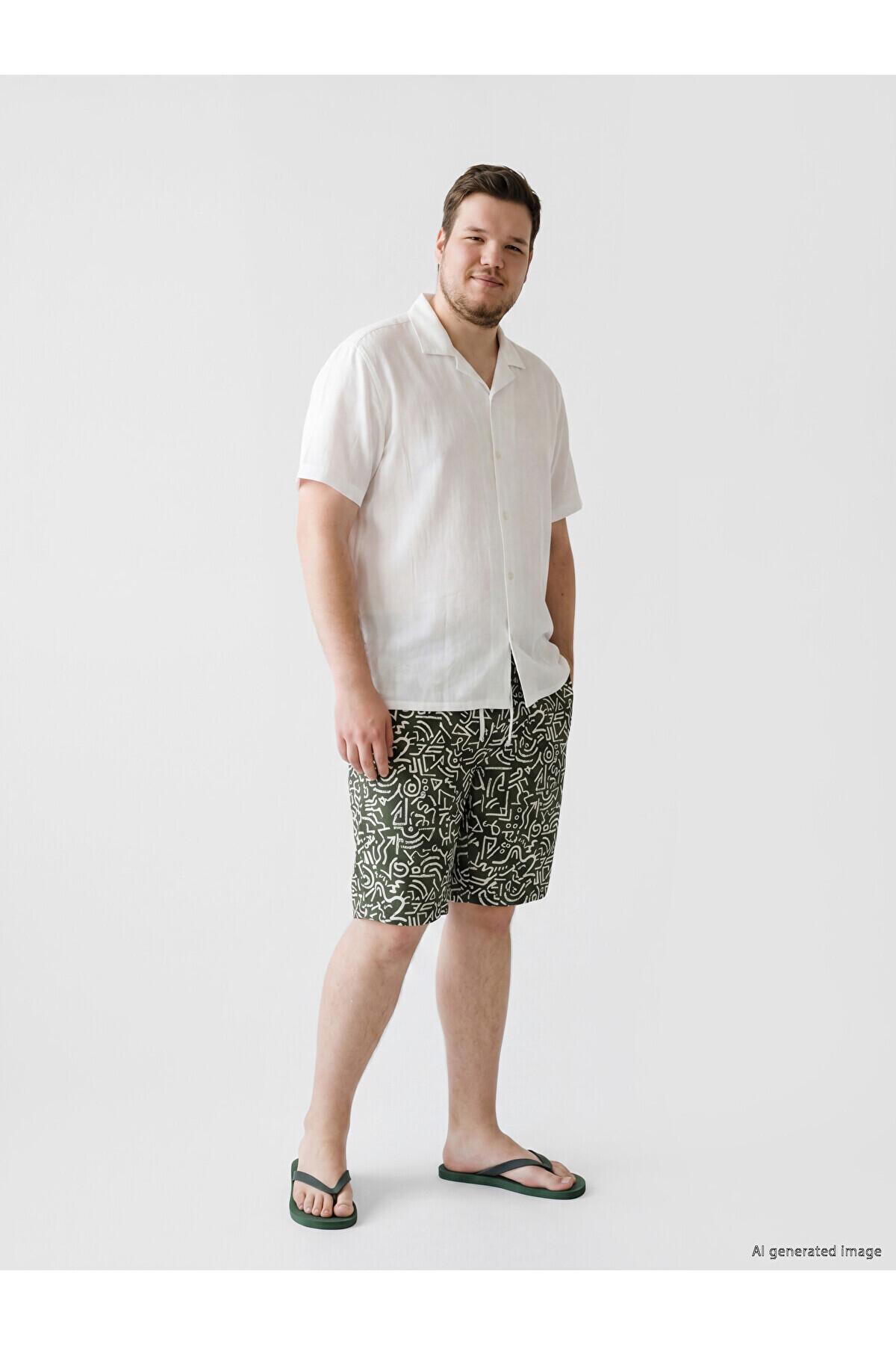 Khaki Printed