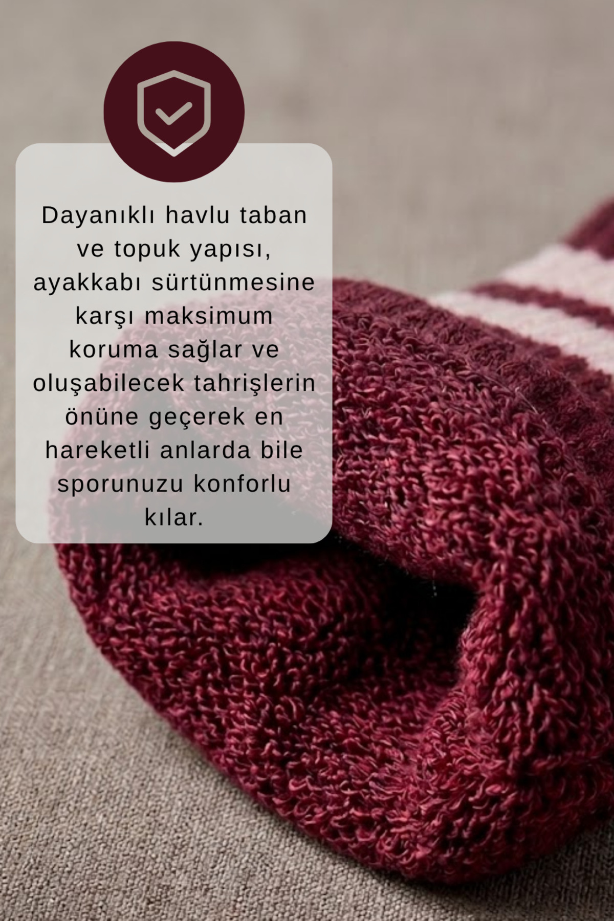 Socketta 5'li Karışık Renkli Üniseks Spor Pamuk Dikişsiz Esnek Havlu Taban Soket Çorap - Premium görsel 5