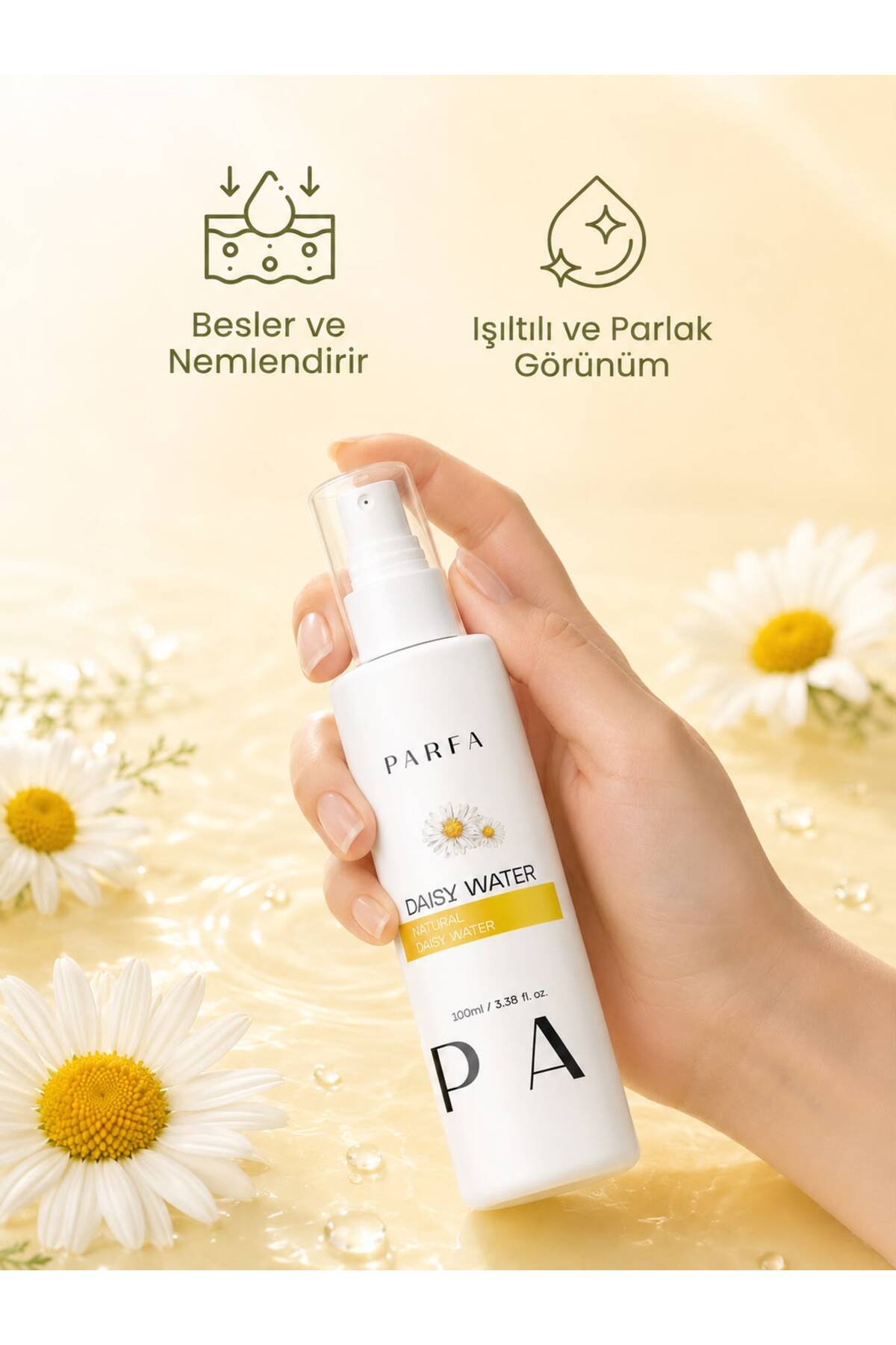 Papatya Suyu %100 Doğal ve Saf Saç Toniği 100 ml — parfa03 — تصویر 5 از 7