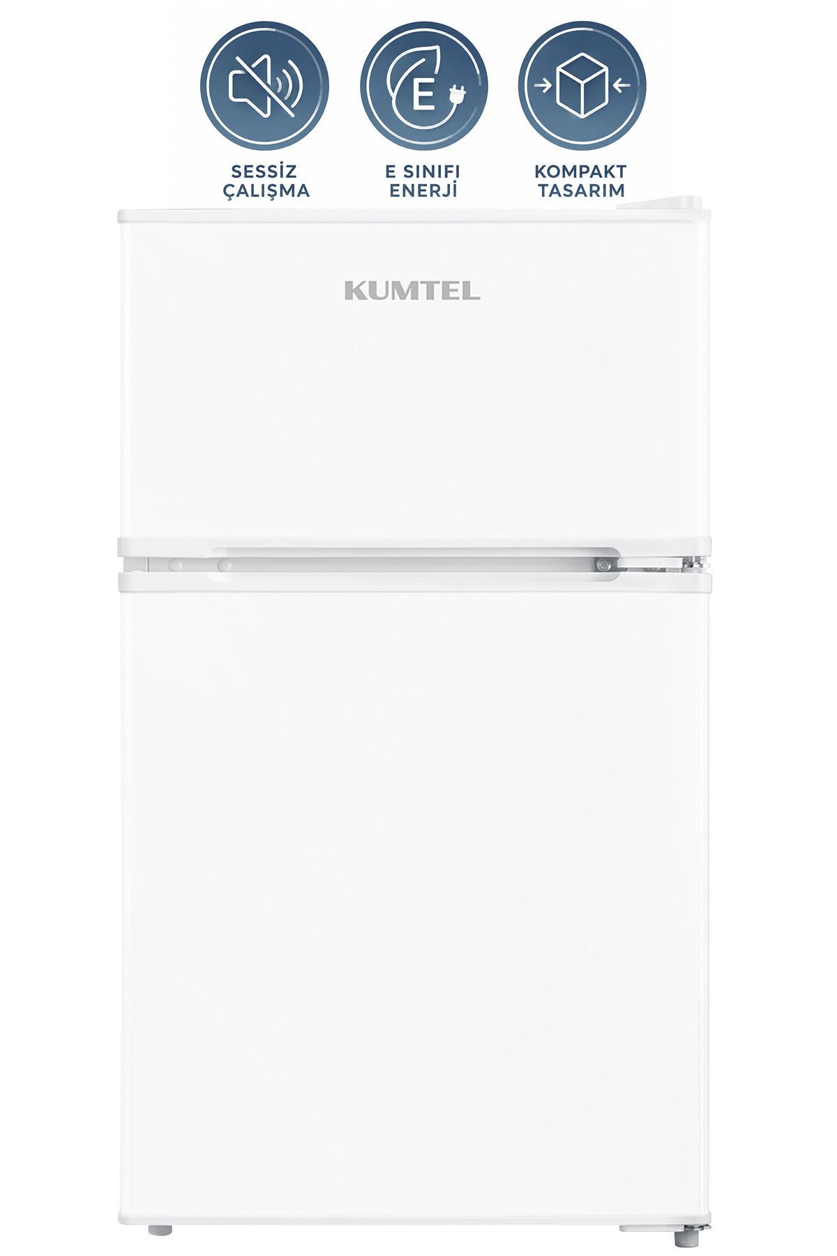 KUMTEL HTMF-90EW 87 L Çift Kapılı Mini Buzdolabı - Beyaz