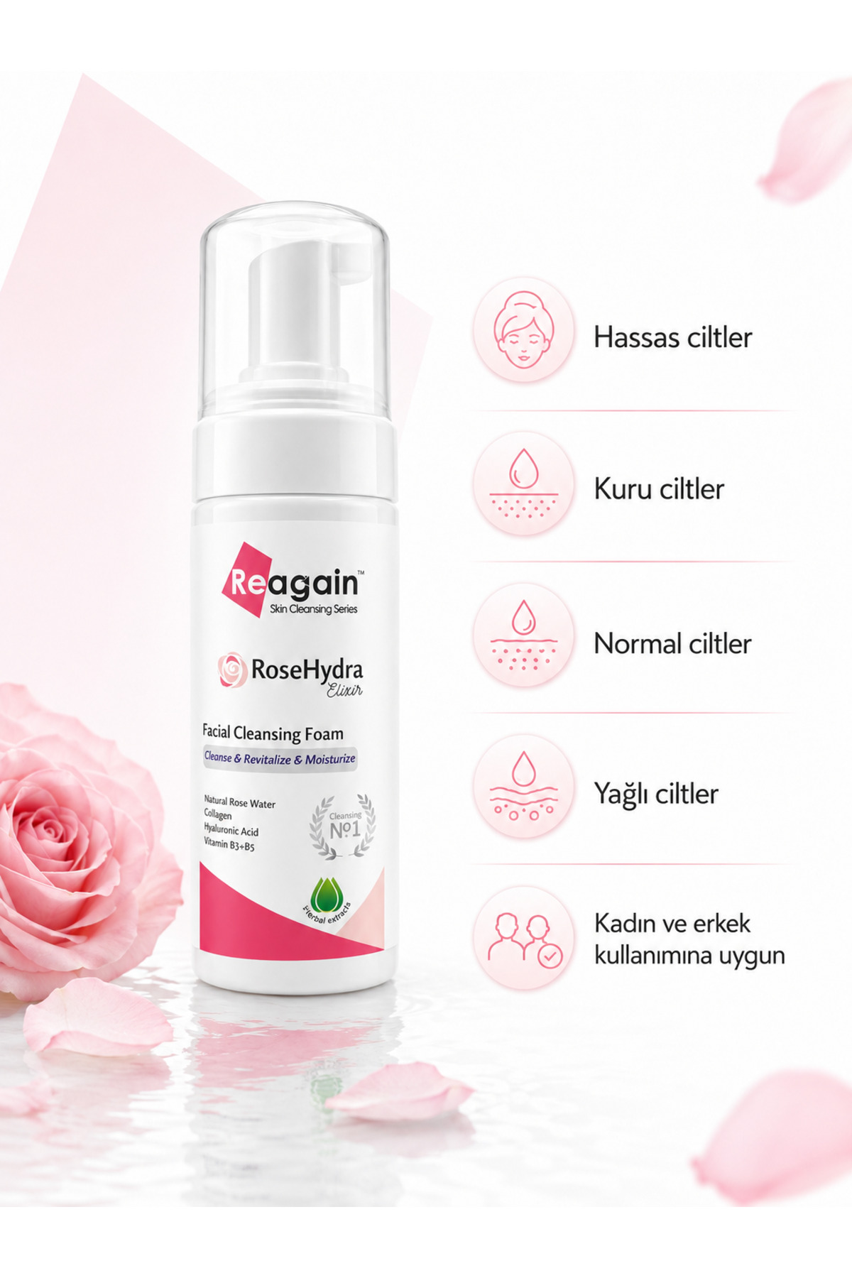 Gözenek ve Sebum Dengeleyici Yüz Temizleme Köpüğü - Niacinamide, Zinc PCA & Hyaluronik Asit 150 ml — TYCUKP4PFN169944454660440 — تصویر 5 از 8