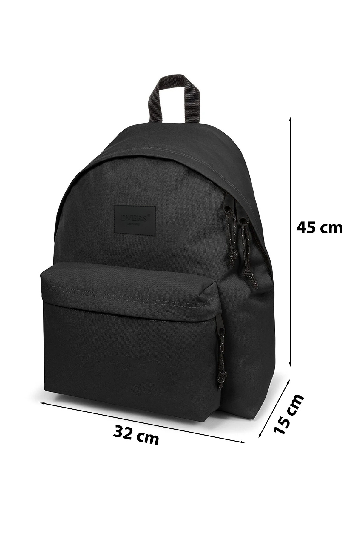 D'VERS Unisex Siyah Su Geçirmez Laptop Bölmeli Günlük Sırt Çantası görsel 4