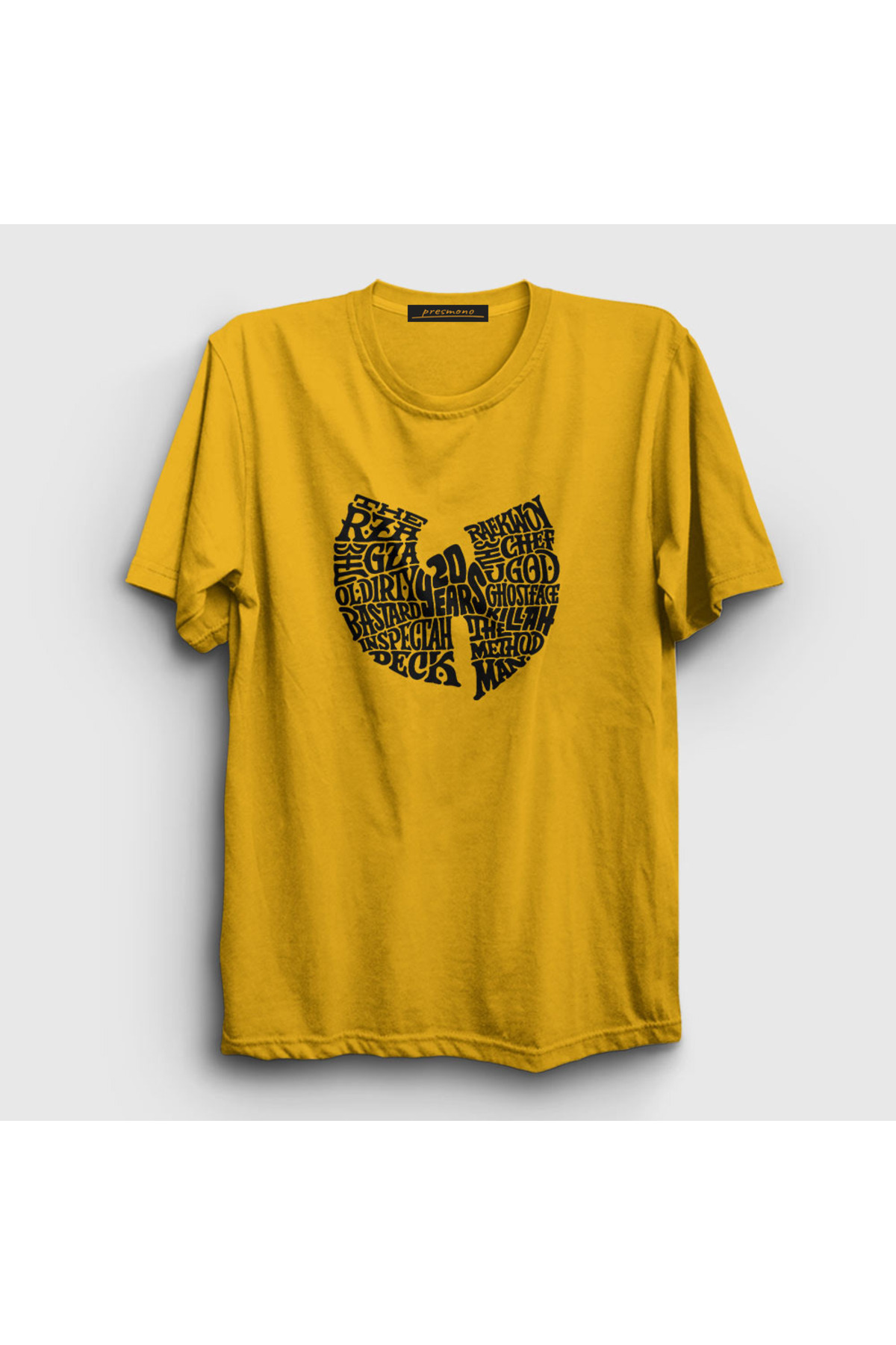 Presmono Unisex Sarı Logo V2 Wu Tang Clan T-shirt 303738tt