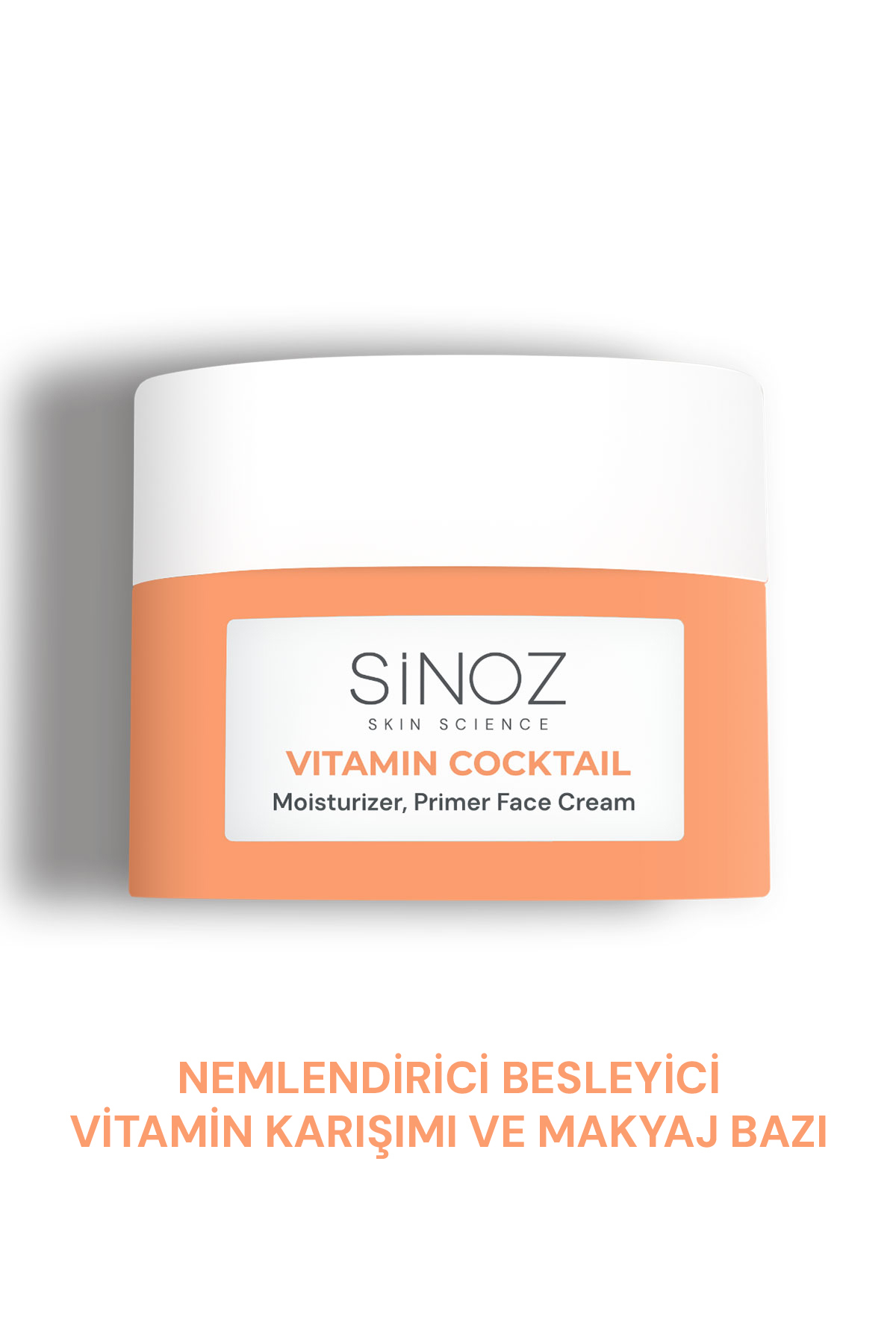 Vitamin Kokteyl-Nemlendirici Besleyici Onarıcı Yüz Kremi (Vitamin C+ B3 +B5 +E) ve Makyaj Bazı 50Ml — سفید 10.11.23.005.050.10