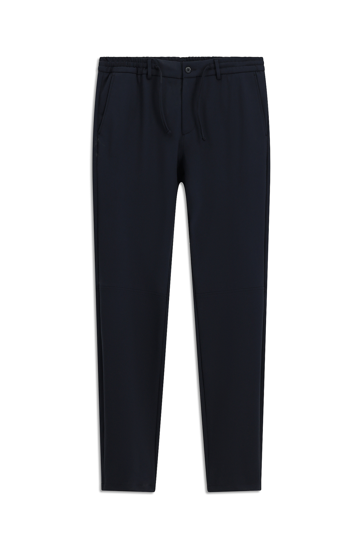 Techno-Line 7 Drop Super Slim Fit Eksra Dar Kesim Likralı Beli Lastikli İpli Klasik Kumaş Pantolon — سرمه‌ای KSSZ3H79DZ003 — تصویر 2 از 7