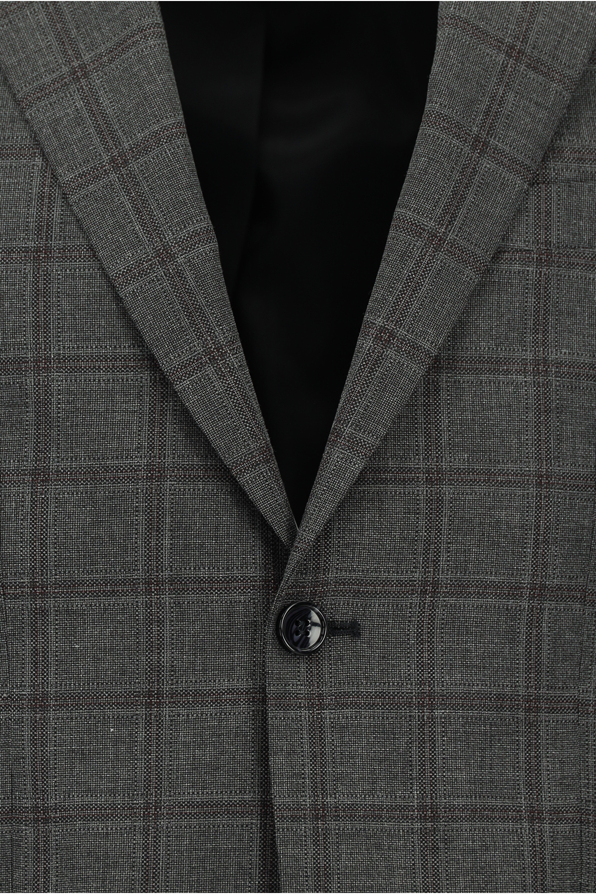 کت و شلوار چهارخانه باریک 7 Drop Slim Fit — خاکستری KSSZ1X70KR004 — تصویر 4 از 5