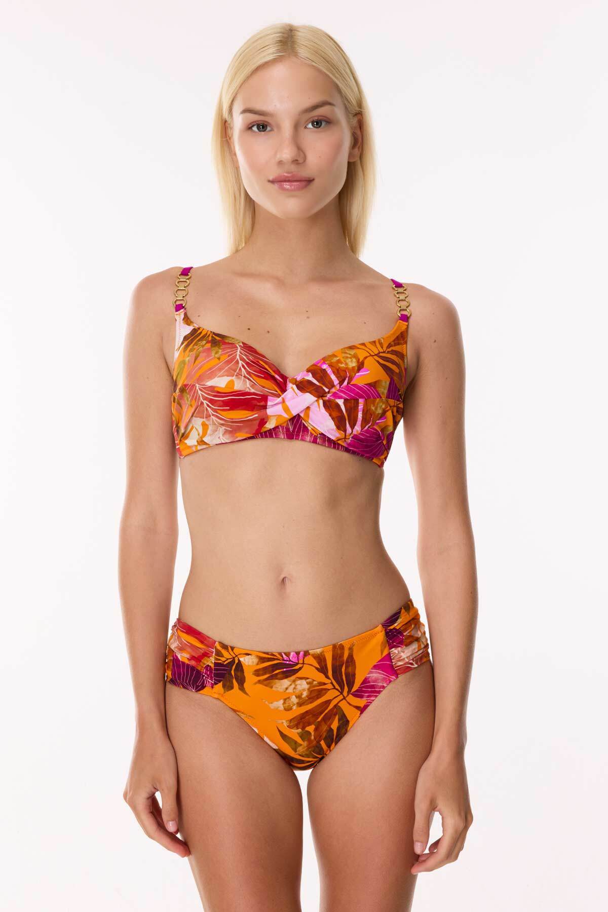 4627 Roundup Bikini Set with Pink Orange Underwire