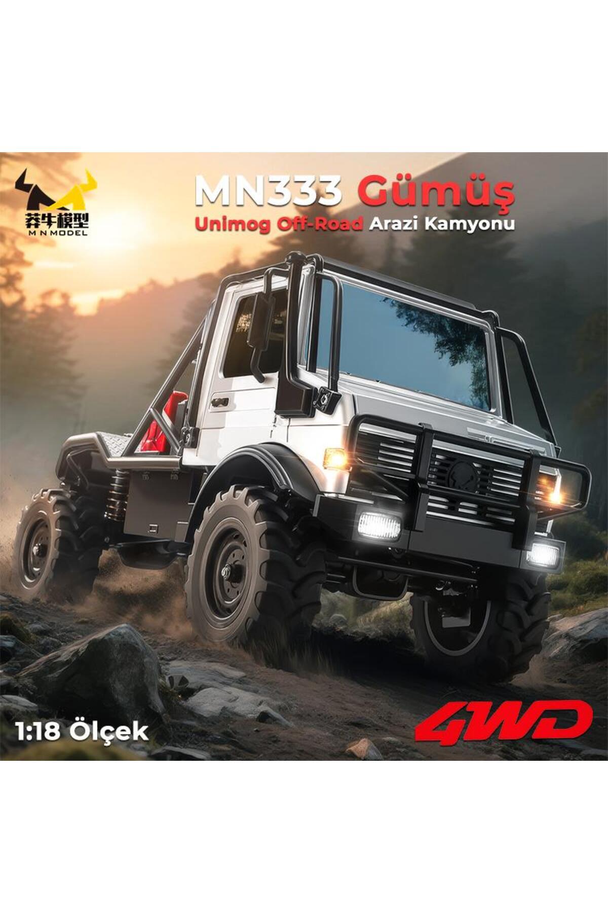 MN Model MN333 1/18 Mercedes Unimog U4000 4WD RC Crawler Offroad