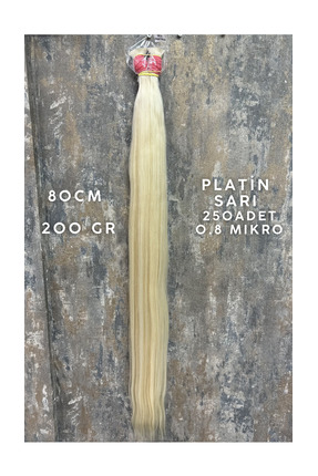 HalitCan HairKing 80 CM 250 Adet (200 Gr) Pearl White Soğuk Platin Özbek Saçı...