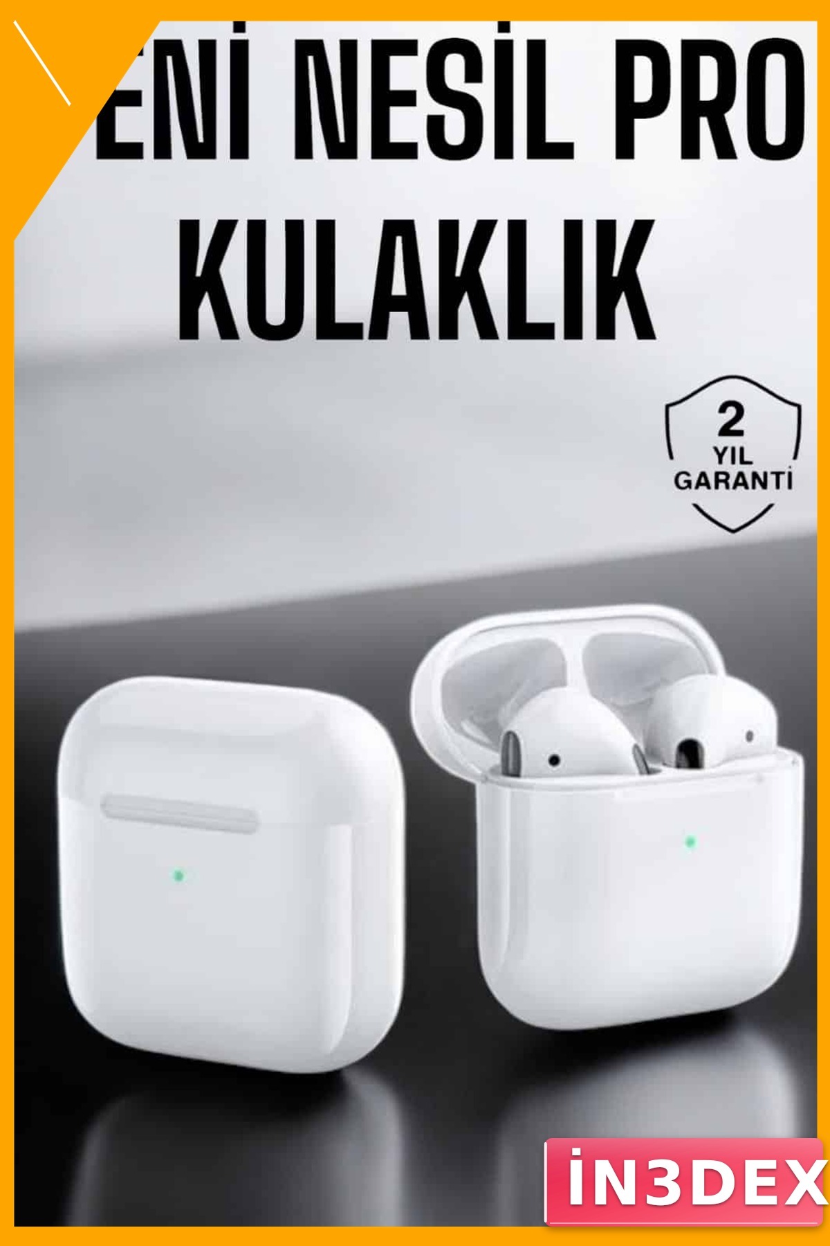 Bluetooth Kulak İçi Kulaklık Beyaz Uzun Pil Ömrü Yüksek Ses