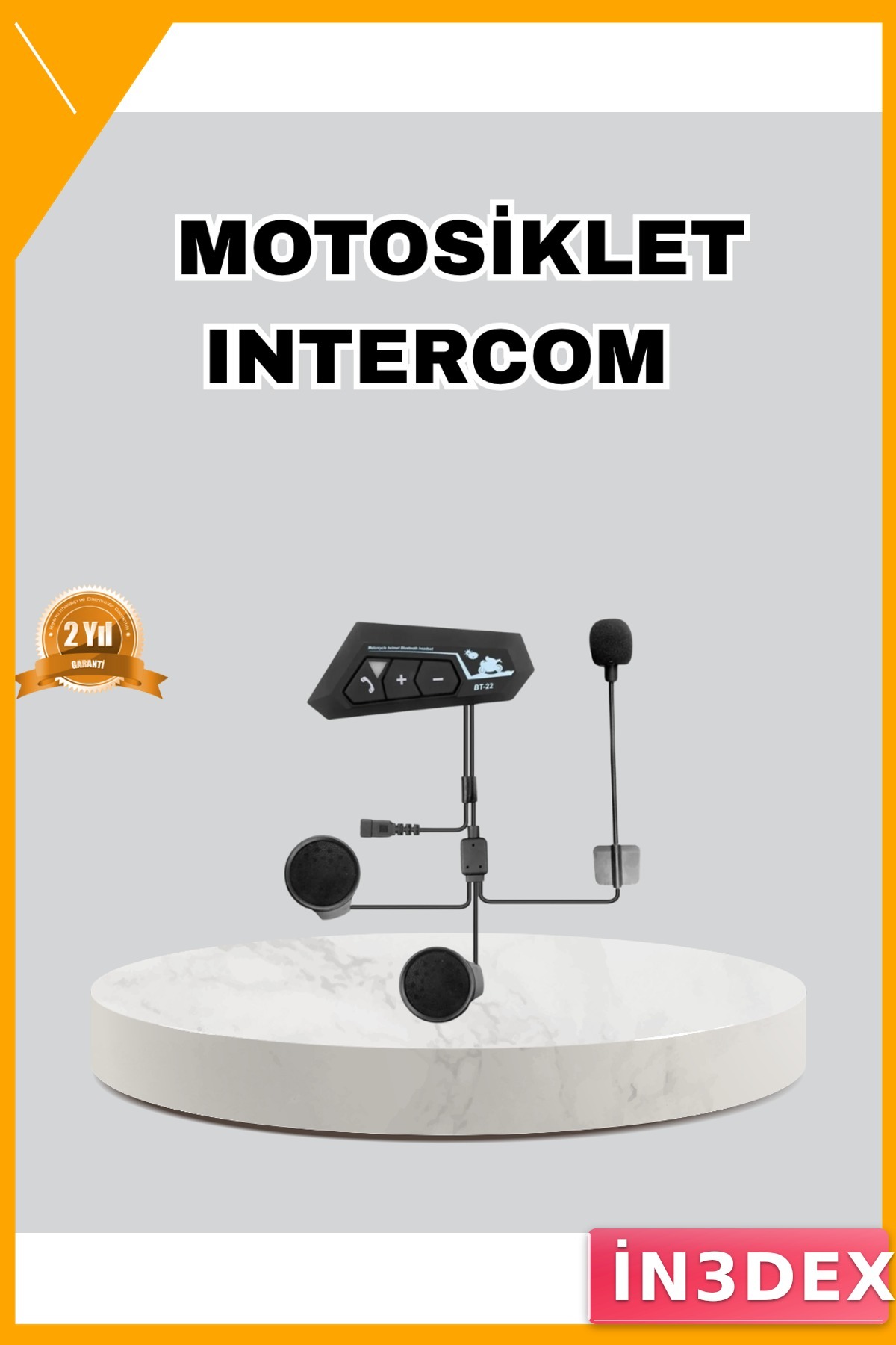 Kablosuz Motosiklet Kaskı Bluetooth Kulaklık Gürültü Azaltmalı BT22