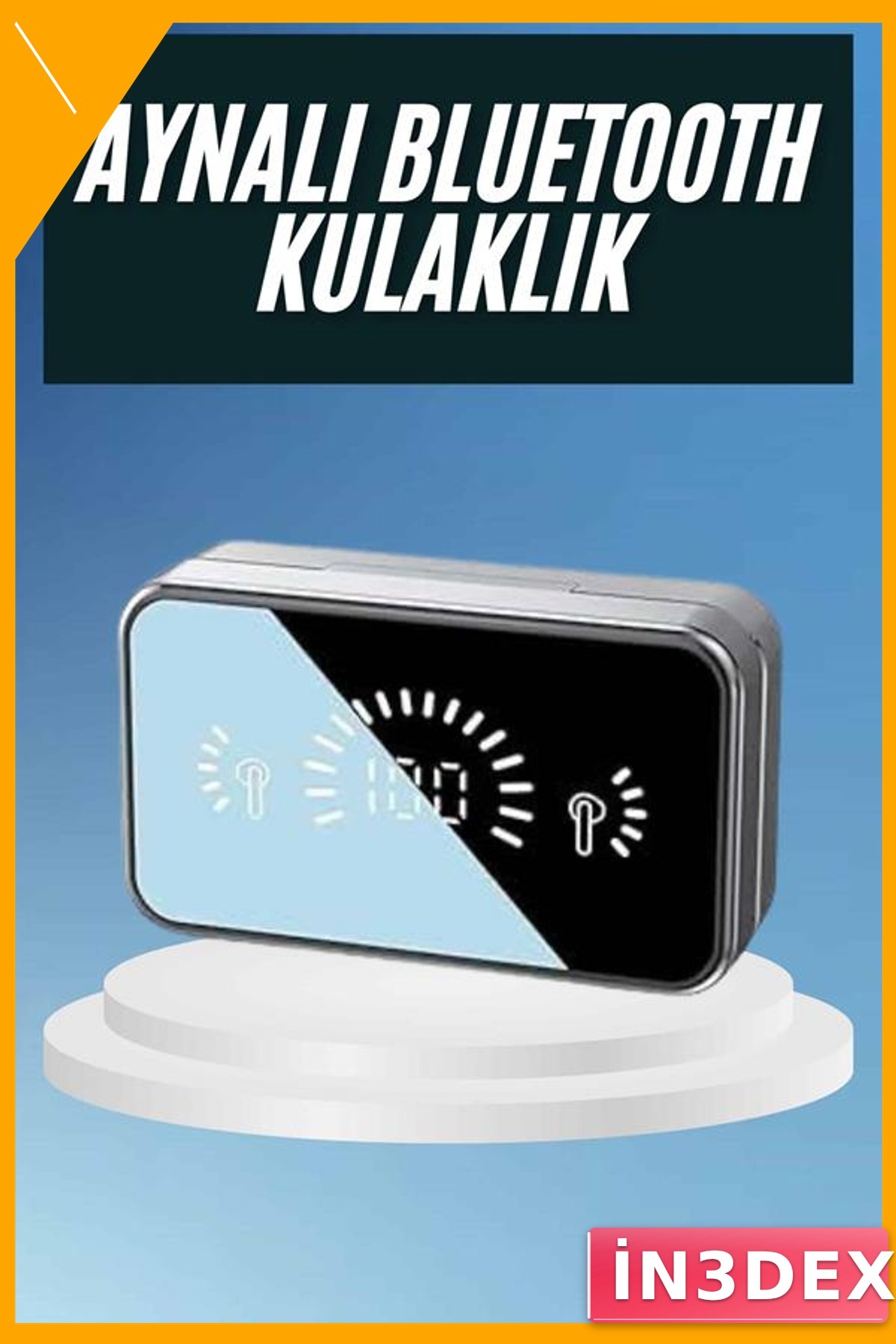 Bluetooth 5.0 Kulak İçi Kulaklık Çift Dijital Gösterge Gürültü Önleyici