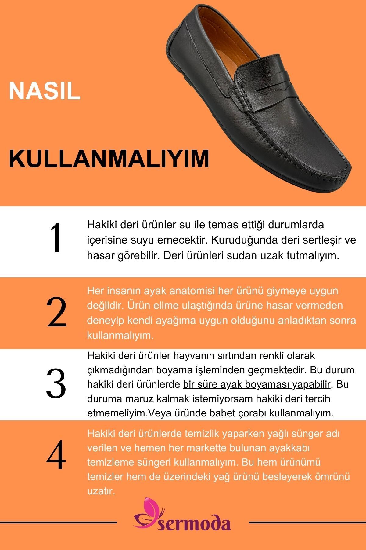 sermoda Erkek Loafer - Hakiki Deri Rok Loafer Erkek Ayakkabı Siyah görsel 8