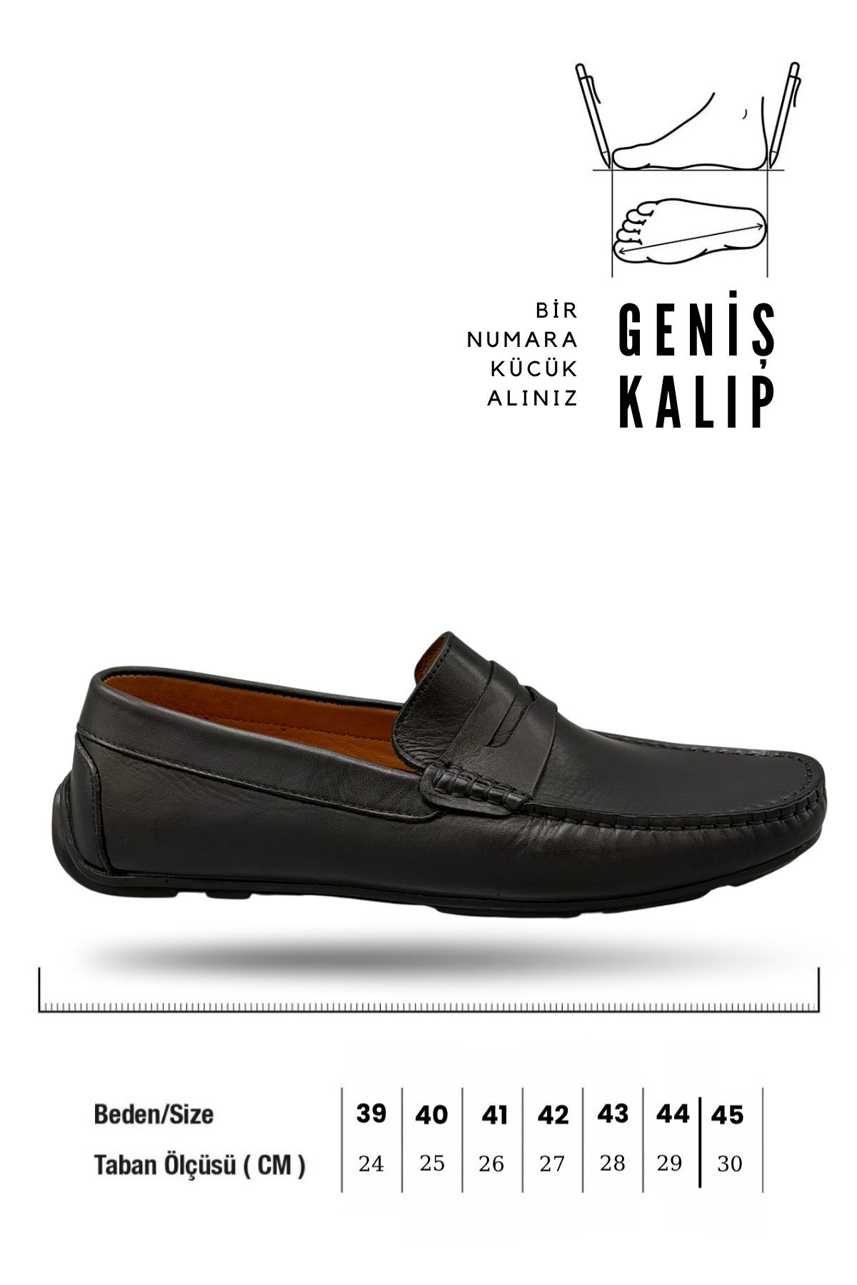 sermoda Erkek Loafer - Hakiki Deri Rok Loafer Erkek Ayakkabı Siyah görsel 3