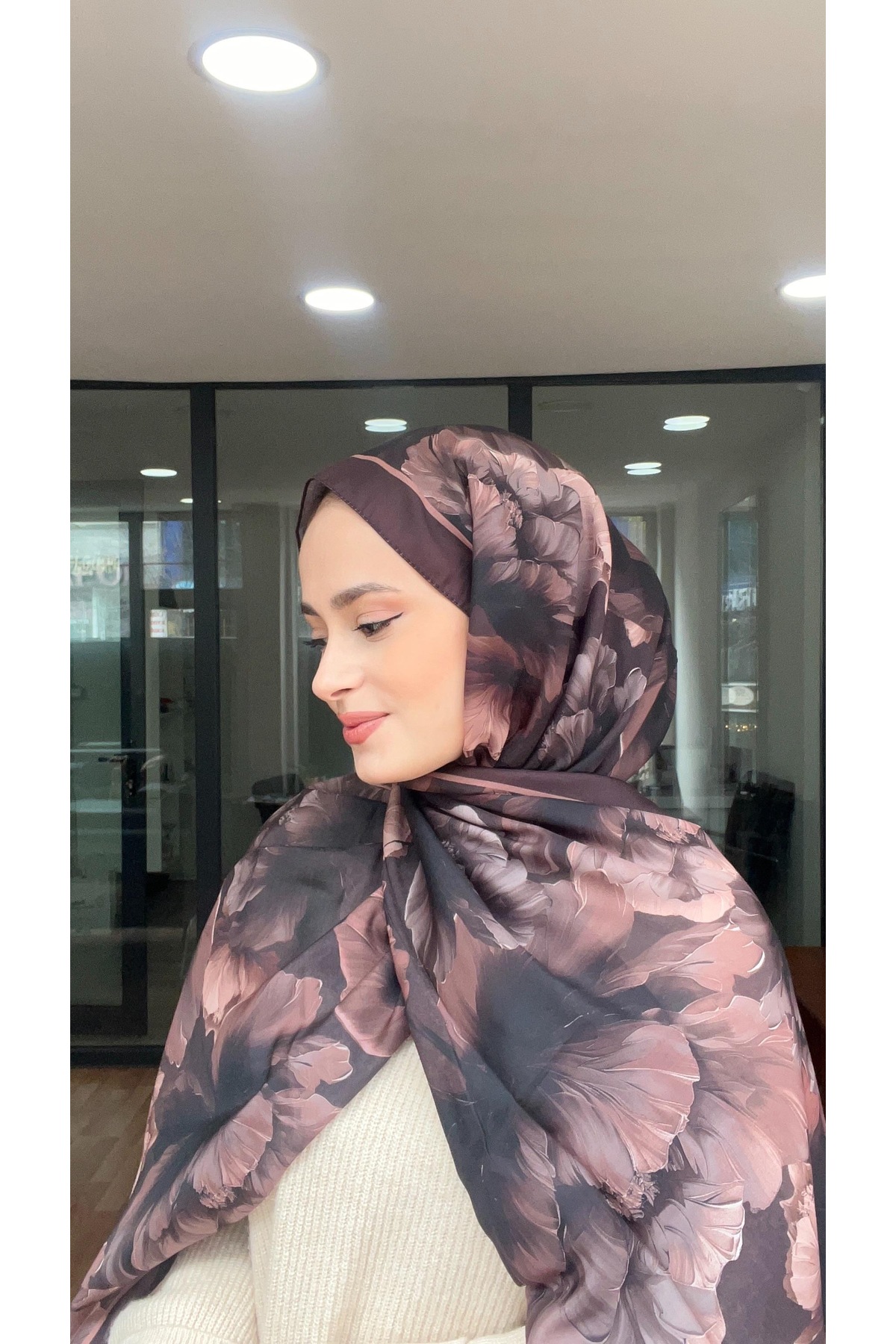 YILDIZ SCARFS Premium Tonsürton Soft Şal - Moka Kahve görsel 3