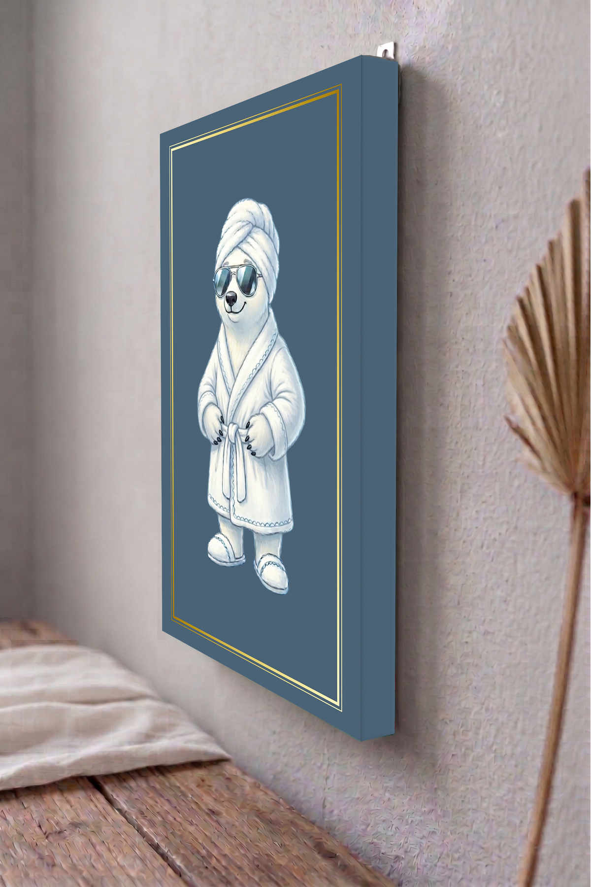 MODERN DESIGN WITH CANVAS TABLE ANIMAL DESIGN FOR BATHROOM AND KITCHEN (COLORFUL_KTPAYI) |TKDKKNVSTB