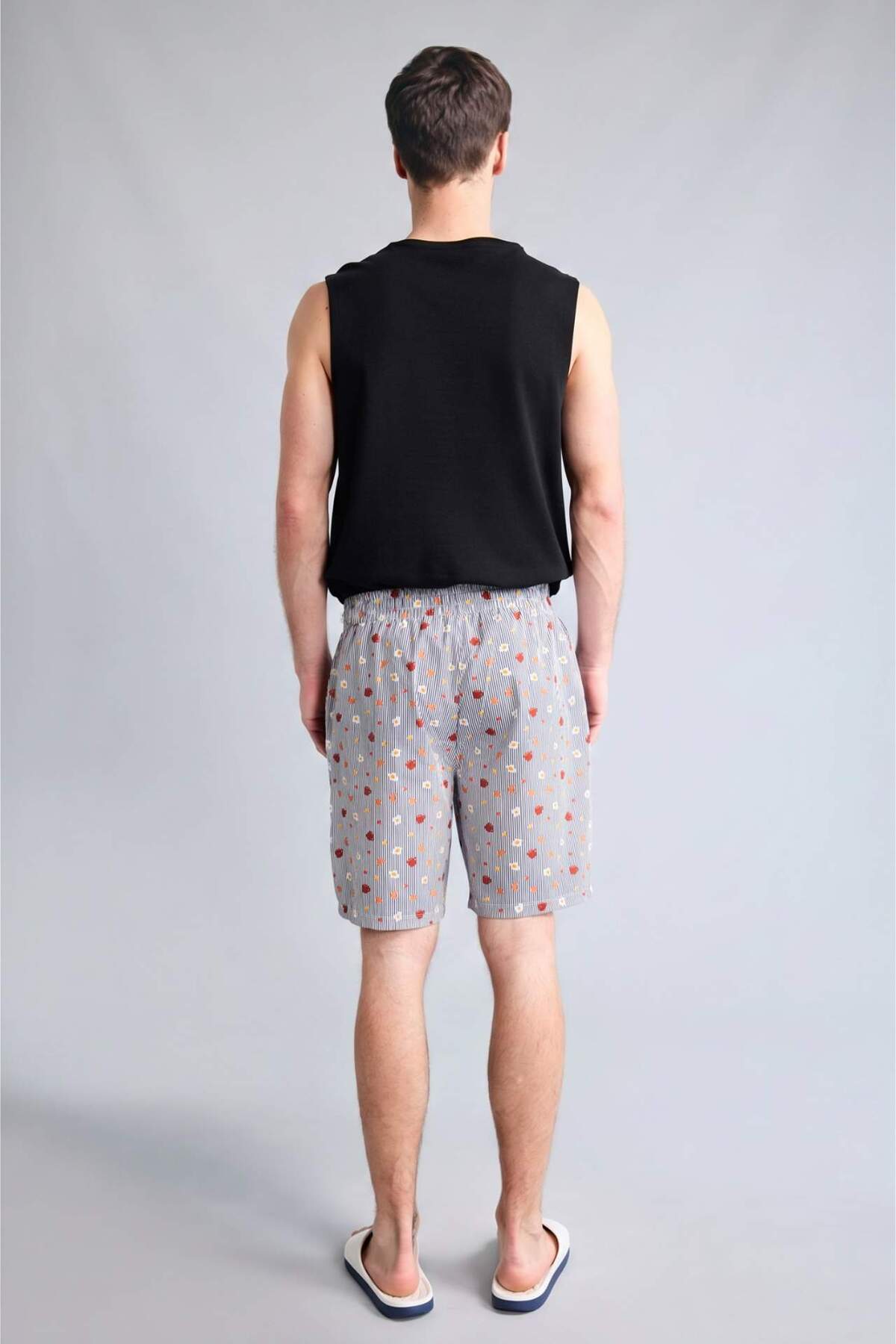 DeFacto %100 Pamuk New Regular Fit Cepli Kısa Boy Poplin Şort H5519AX26SP görsel 5